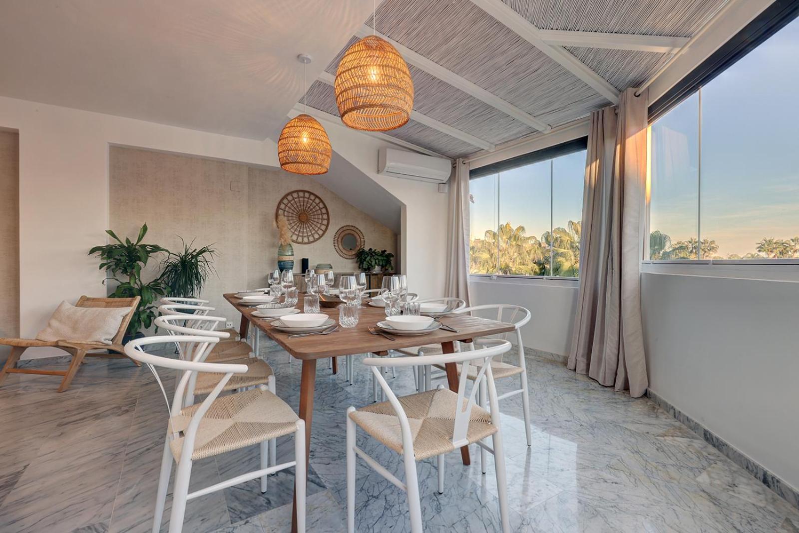 Bright Nordic style penthouse in beachside resort