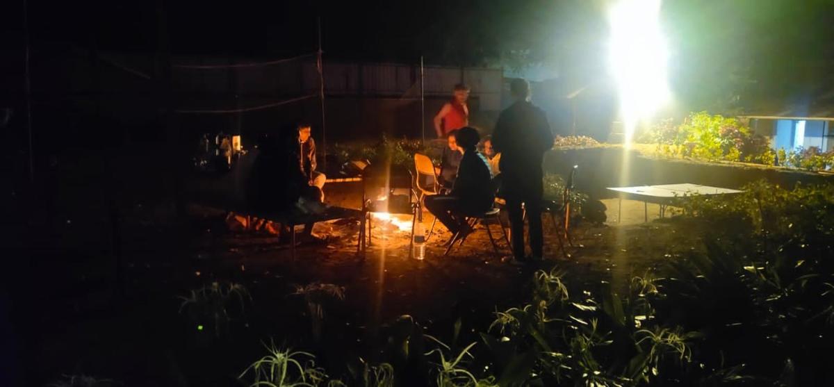 outdoor BBQ area