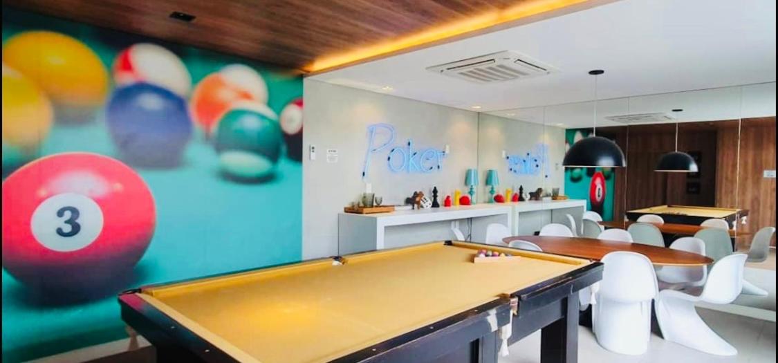 Loft com vista para aeroporto, tela de proteção 1 vaga e lazer completo