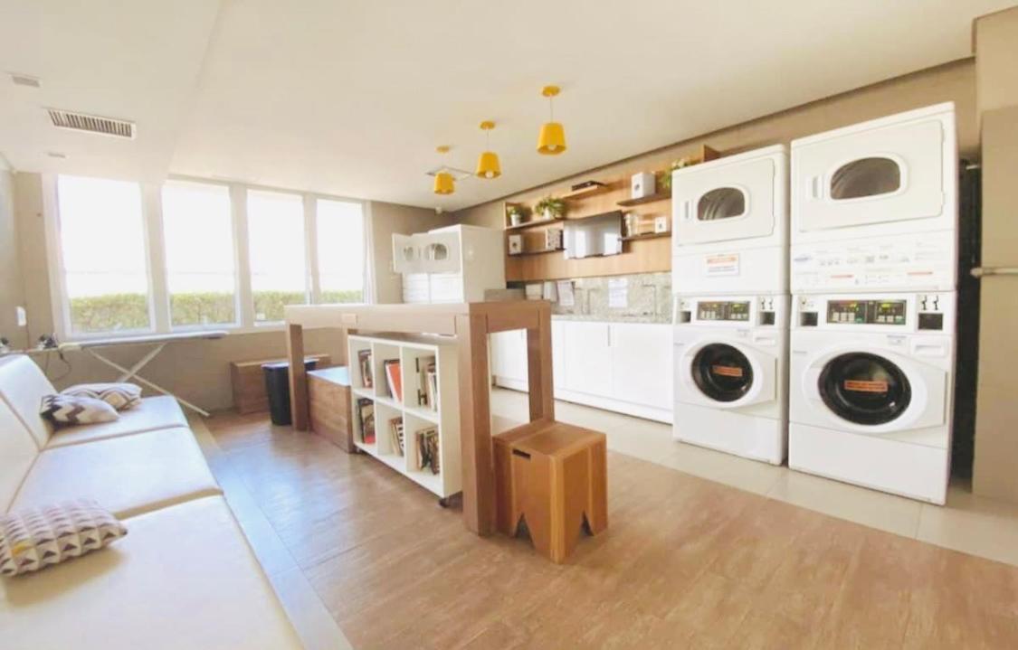 Loft com vista para aeroporto, tela de proteção 1 vaga e lazer completo