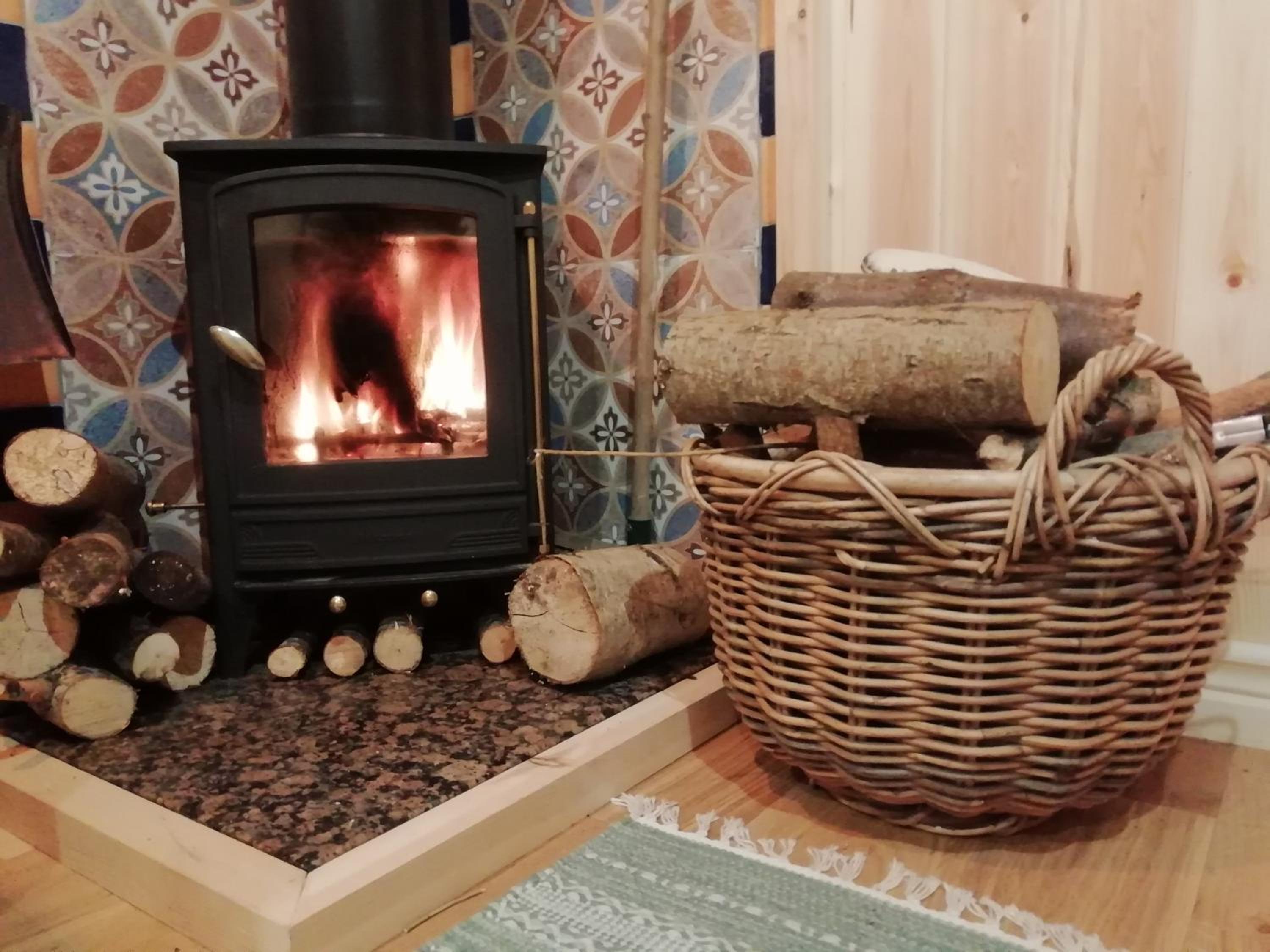 Sapphire forest garden shepherd’s hut view 2
