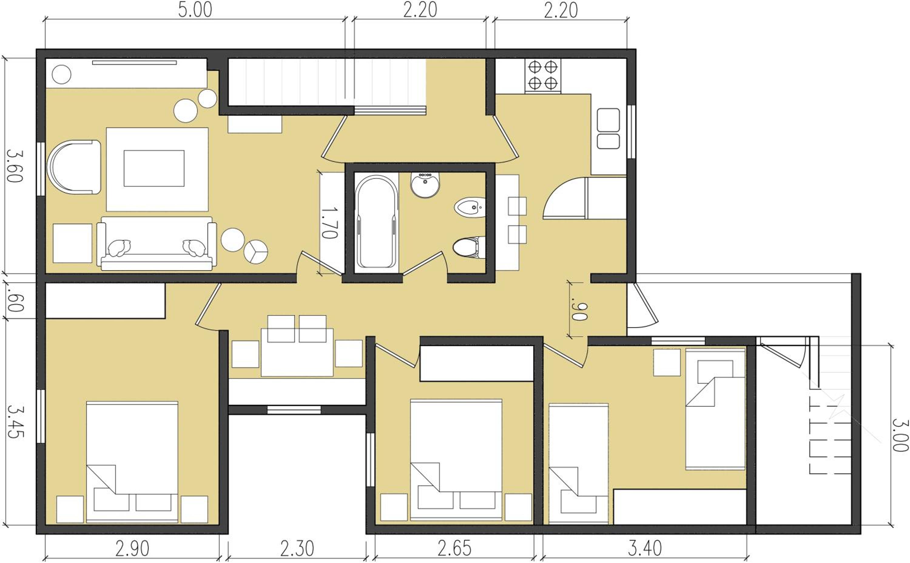 !!CENTRAL LOCATION!! full house 6 for persons
