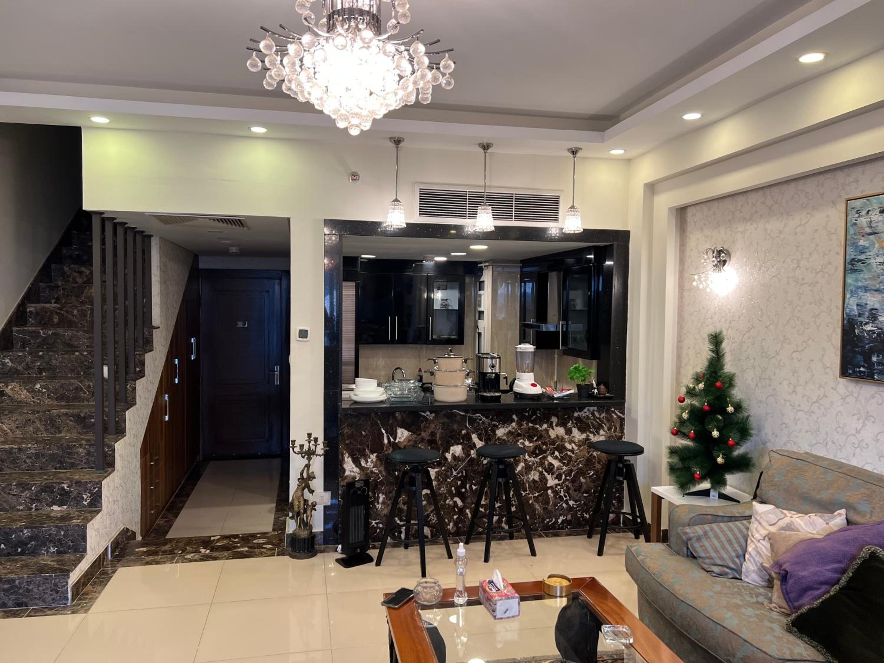 Luxury hotel apartment with pools in front AUC