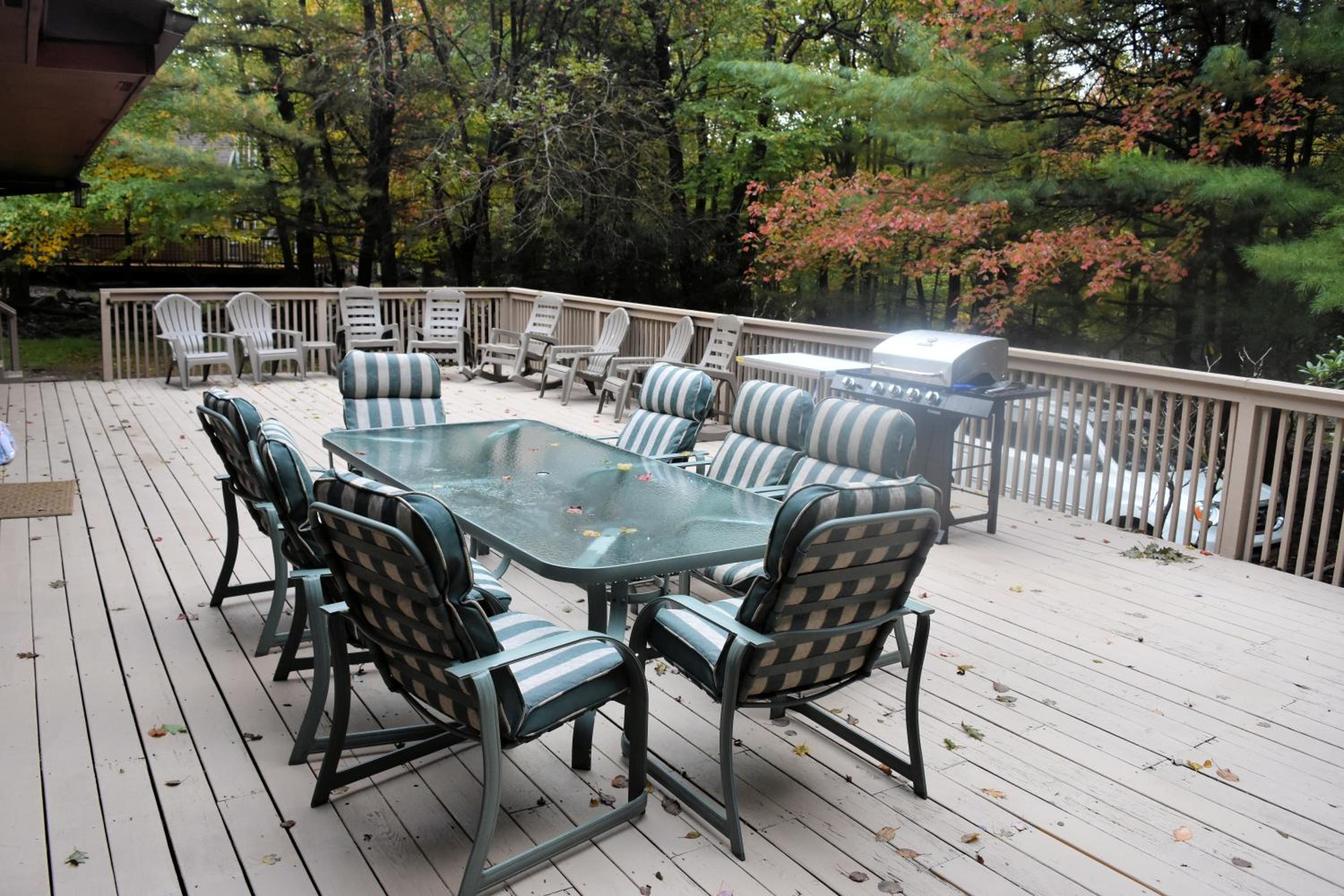 5 Bdr Cabin Game rm Large Deck Fireplace FireTable view 5