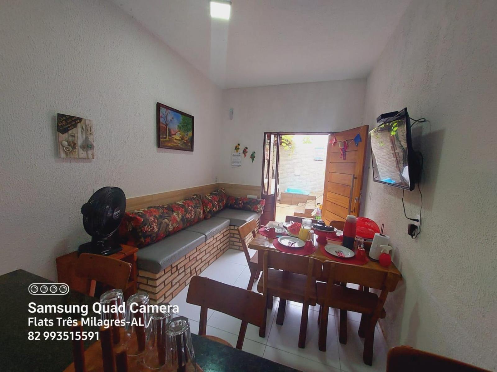 Flats-Pousada Três Milagres-Apartamentos completos em São Miguel dos Milagres-Centro-Primeiro conjunto antes da praia, 200m somente- com café opcional, bic