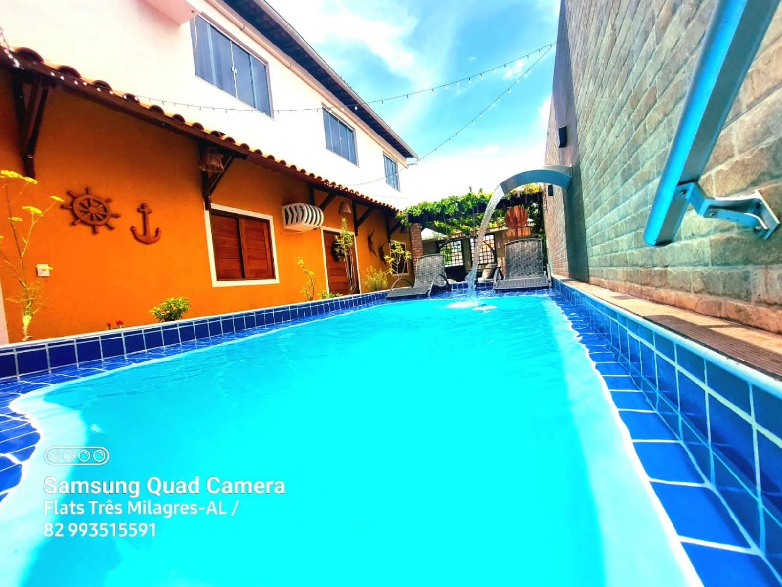Flats-Pousada Três Milagres-Apartamentos completos em São Miguel dos Milagres-Centro-Primeiro conjunto antes da praia, 200m somente- com café opcional, bic