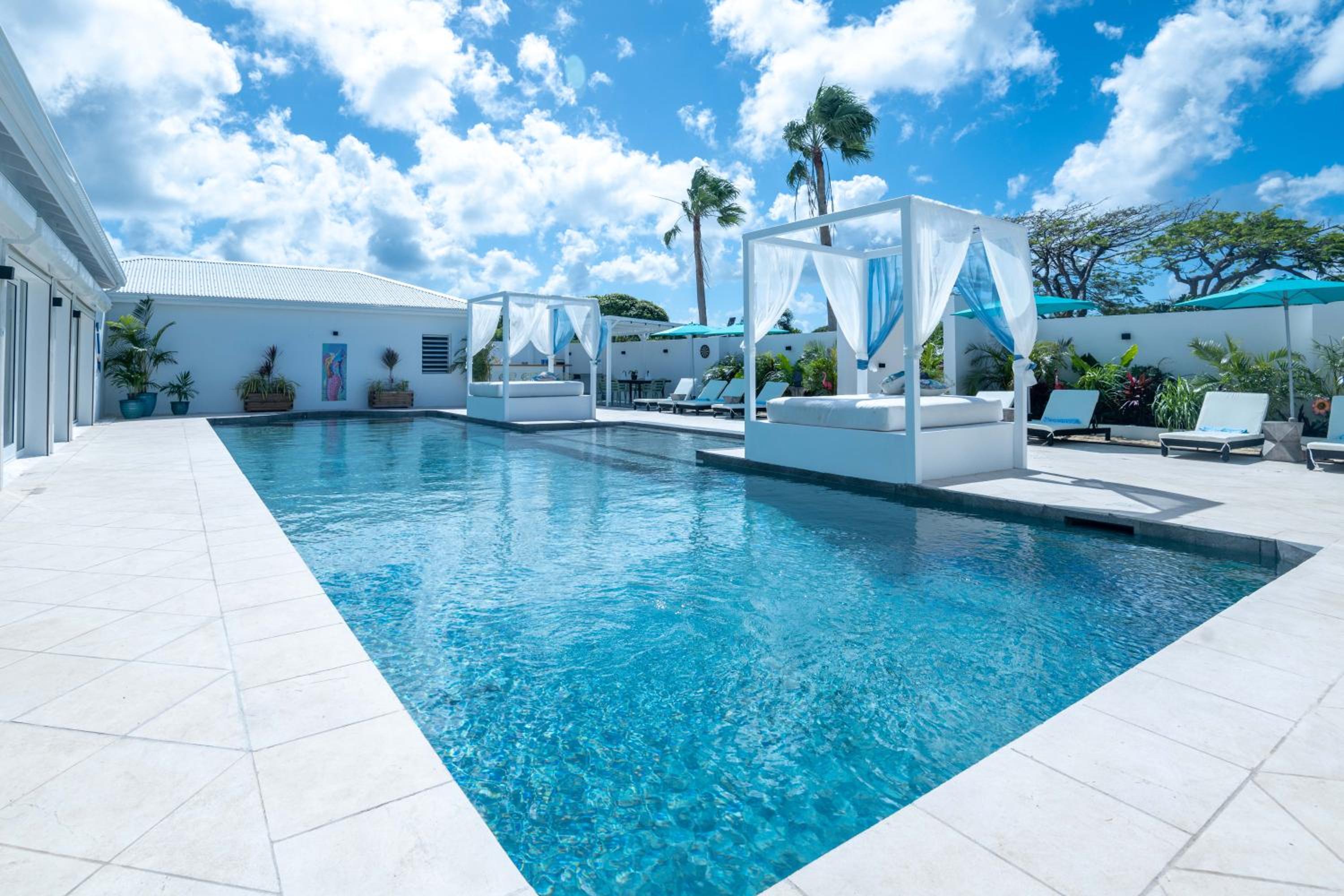 Infinity Blue Villa 180° ocean view -Beach access -Terres Basses