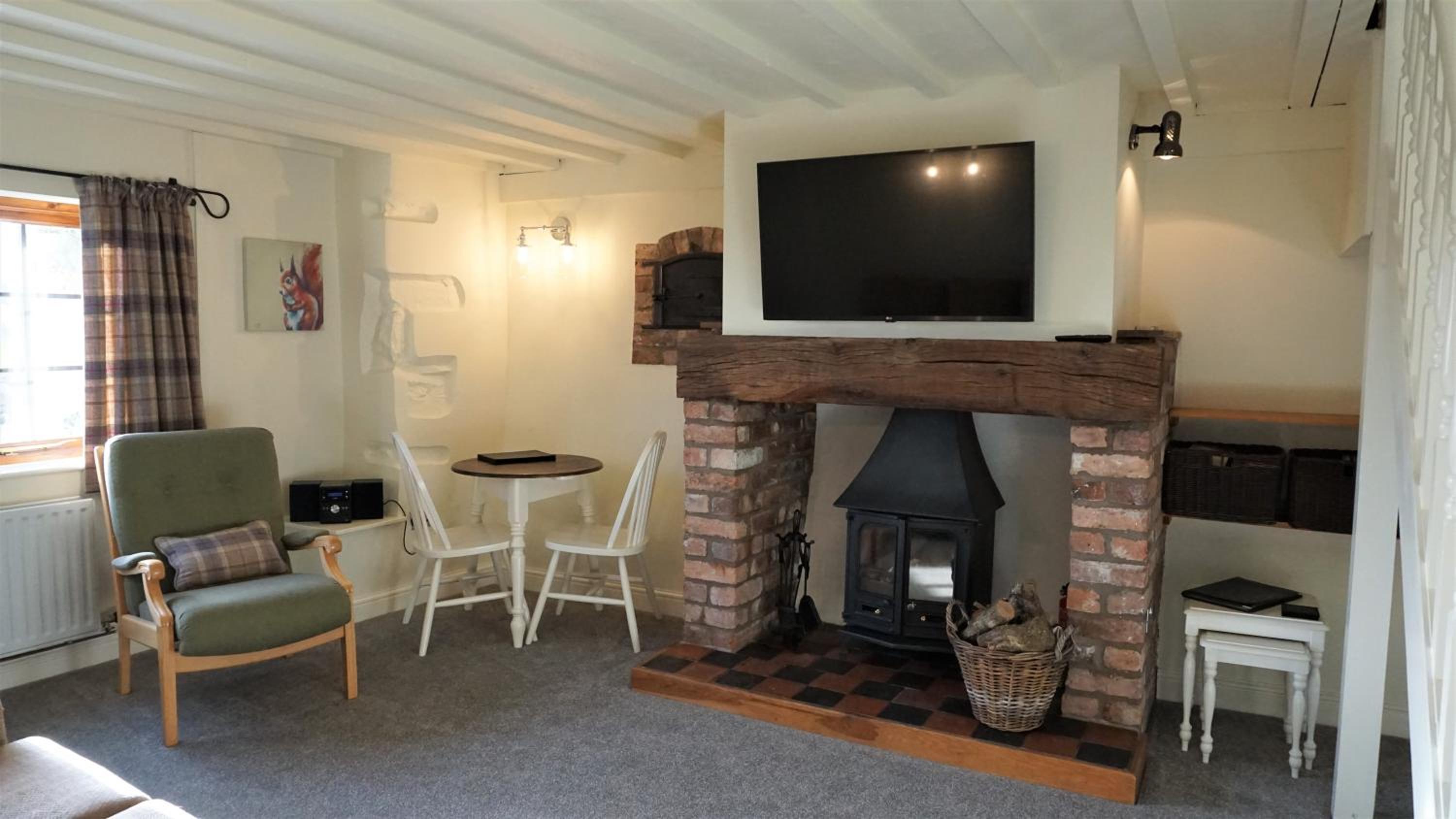 Barley Cottage - 5* Cyfie Farm with log burner and private covered hot tub view 3
