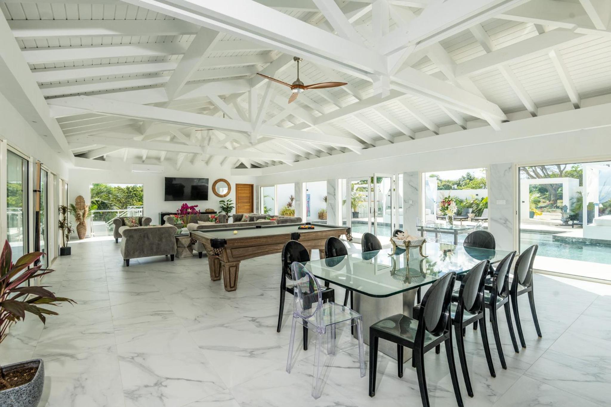 Infinity Blue Villa 180° ocean view -Beach access -Terres Basses