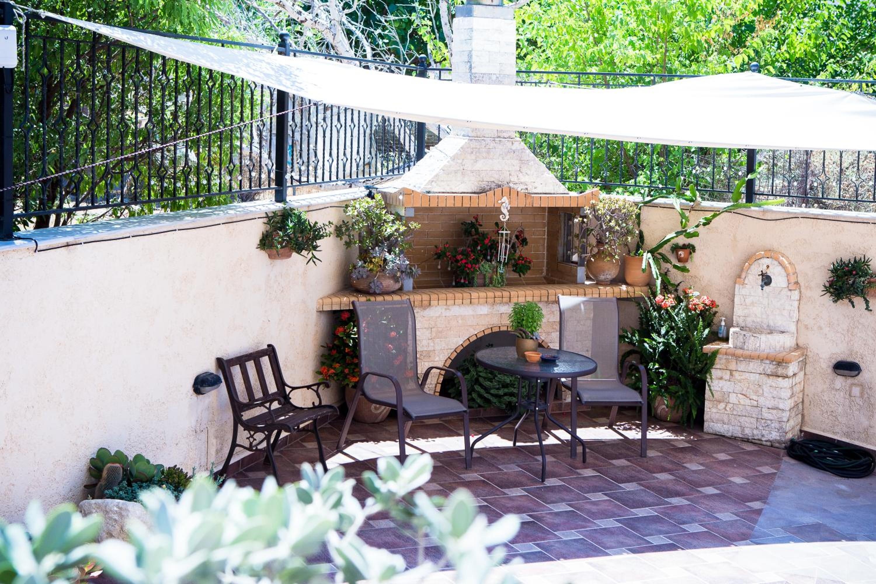 outdoor BBQ area