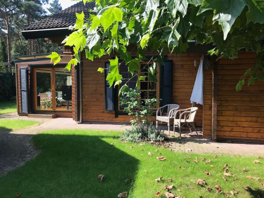 Houten chalet/bungalow in het bos, sauna, jacuzzi view 4