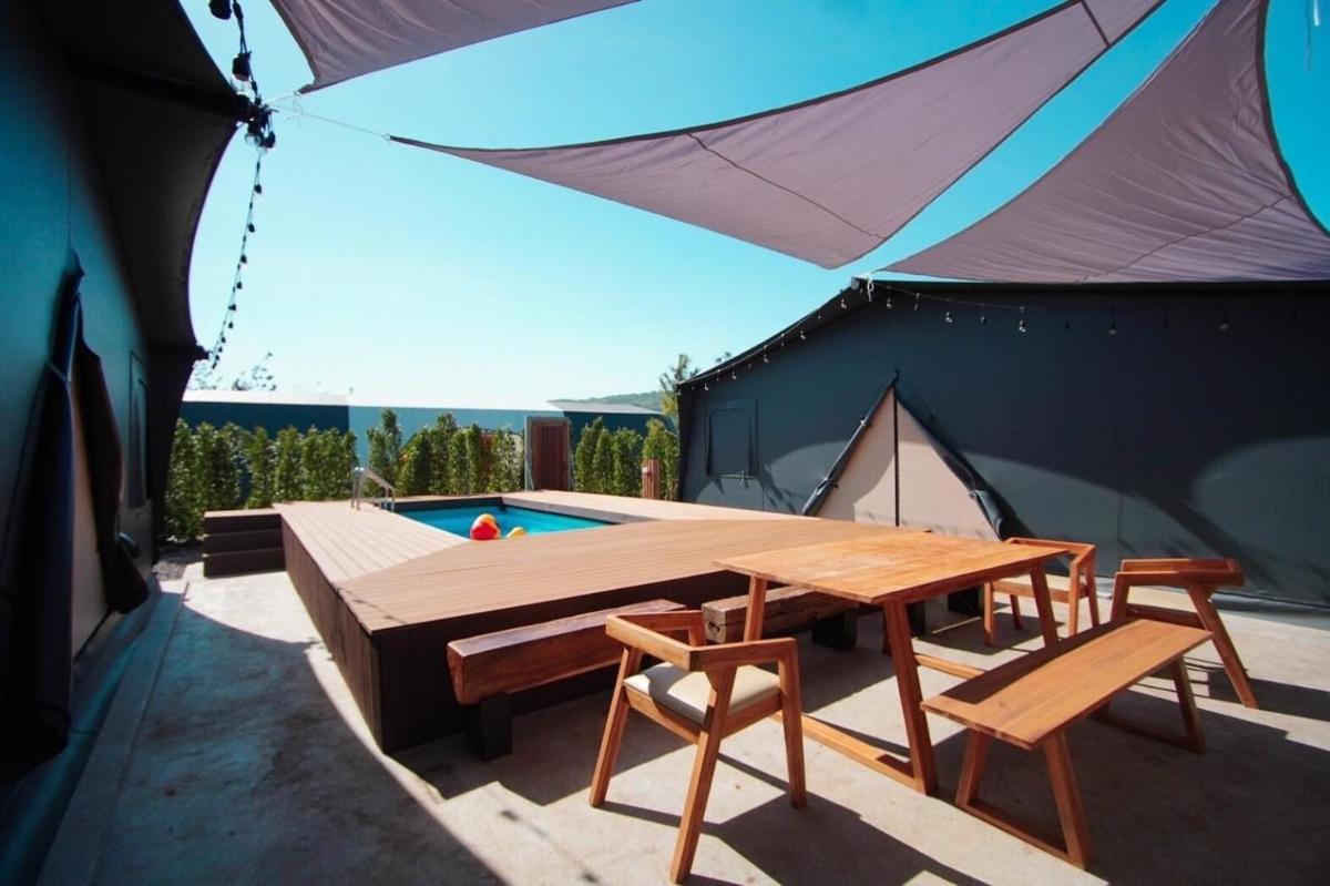 outdoor BBQ area