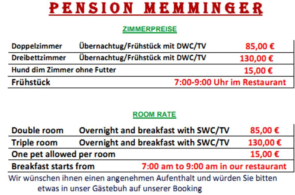 Pension Memminger
