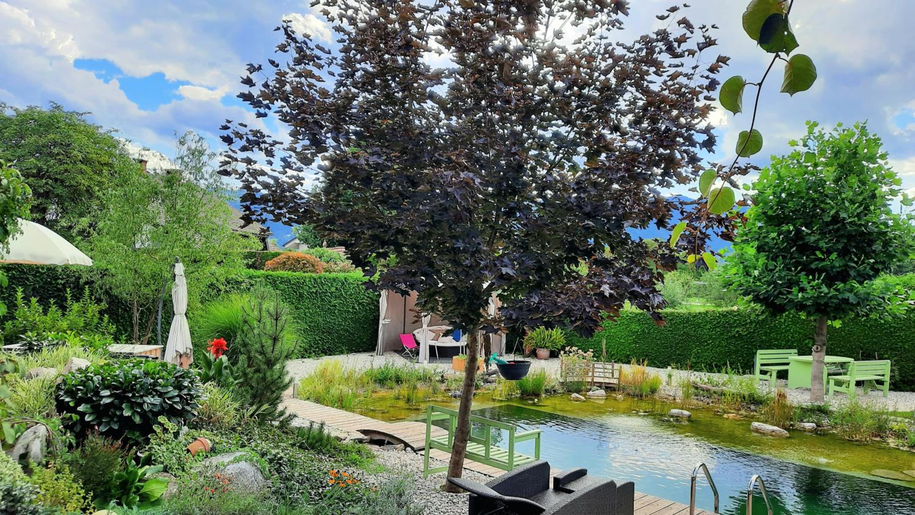 Garden Paradise Bled Apartments - garden, pond and castle view view 3