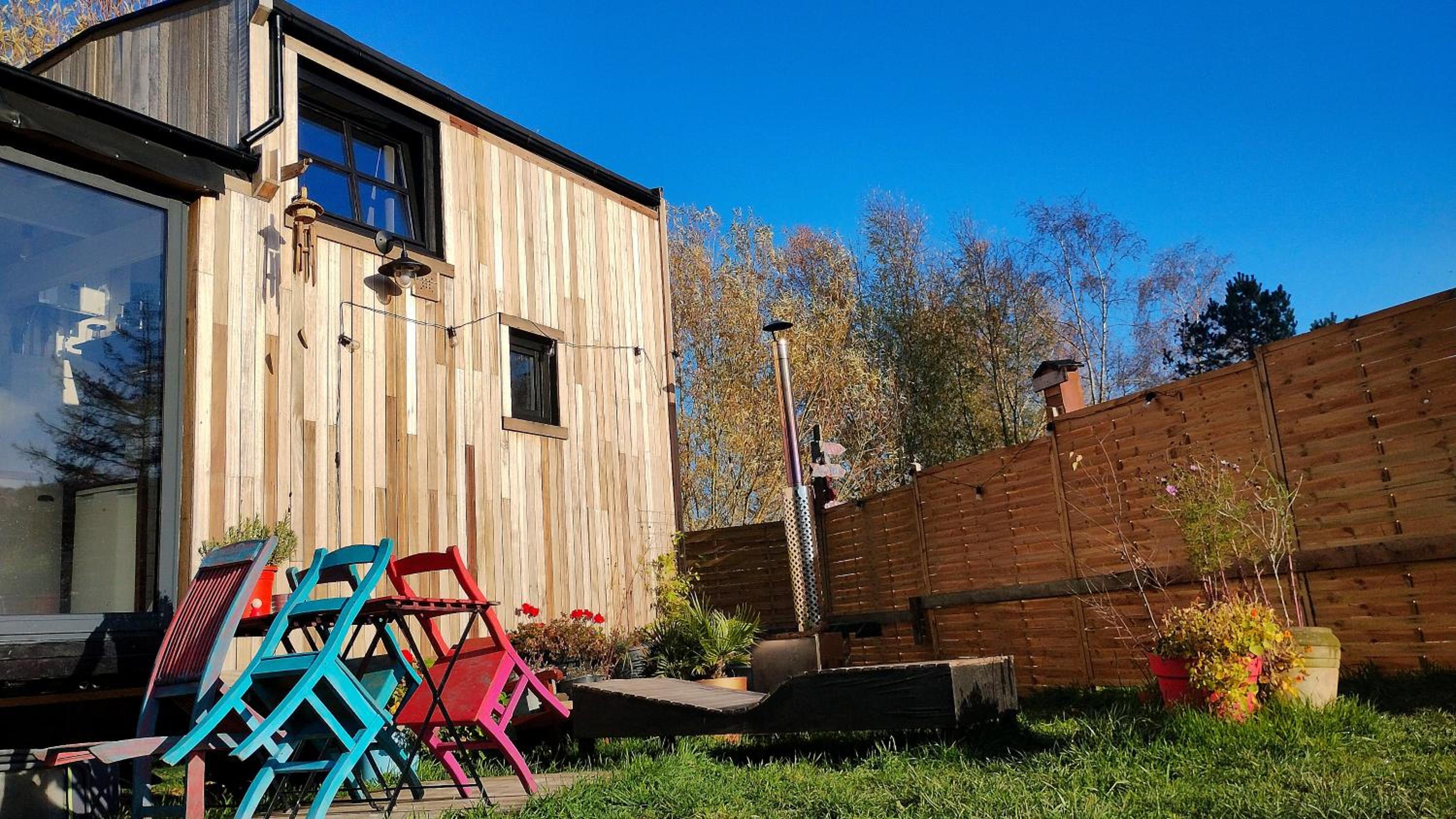Tiny house, sauna hot tub Gesves Namur Ardennes