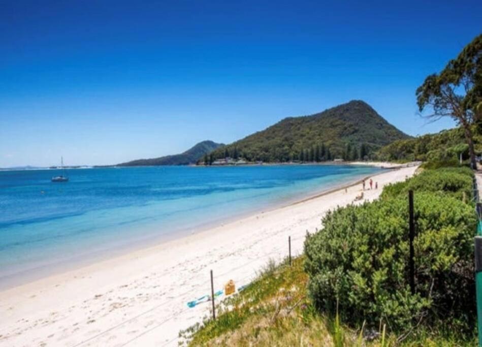 Sparkling water views over Shoal Bay beach