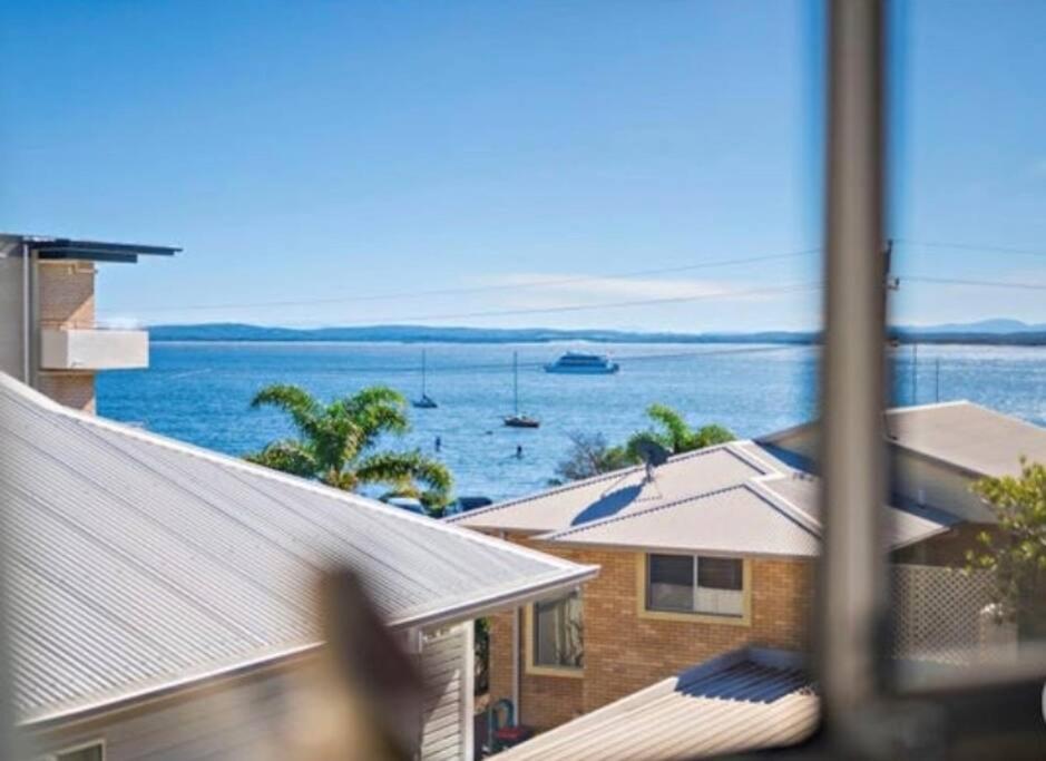 Sparkling water views over Shoal Bay beach