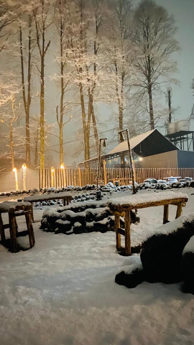 outdoor BBQ area