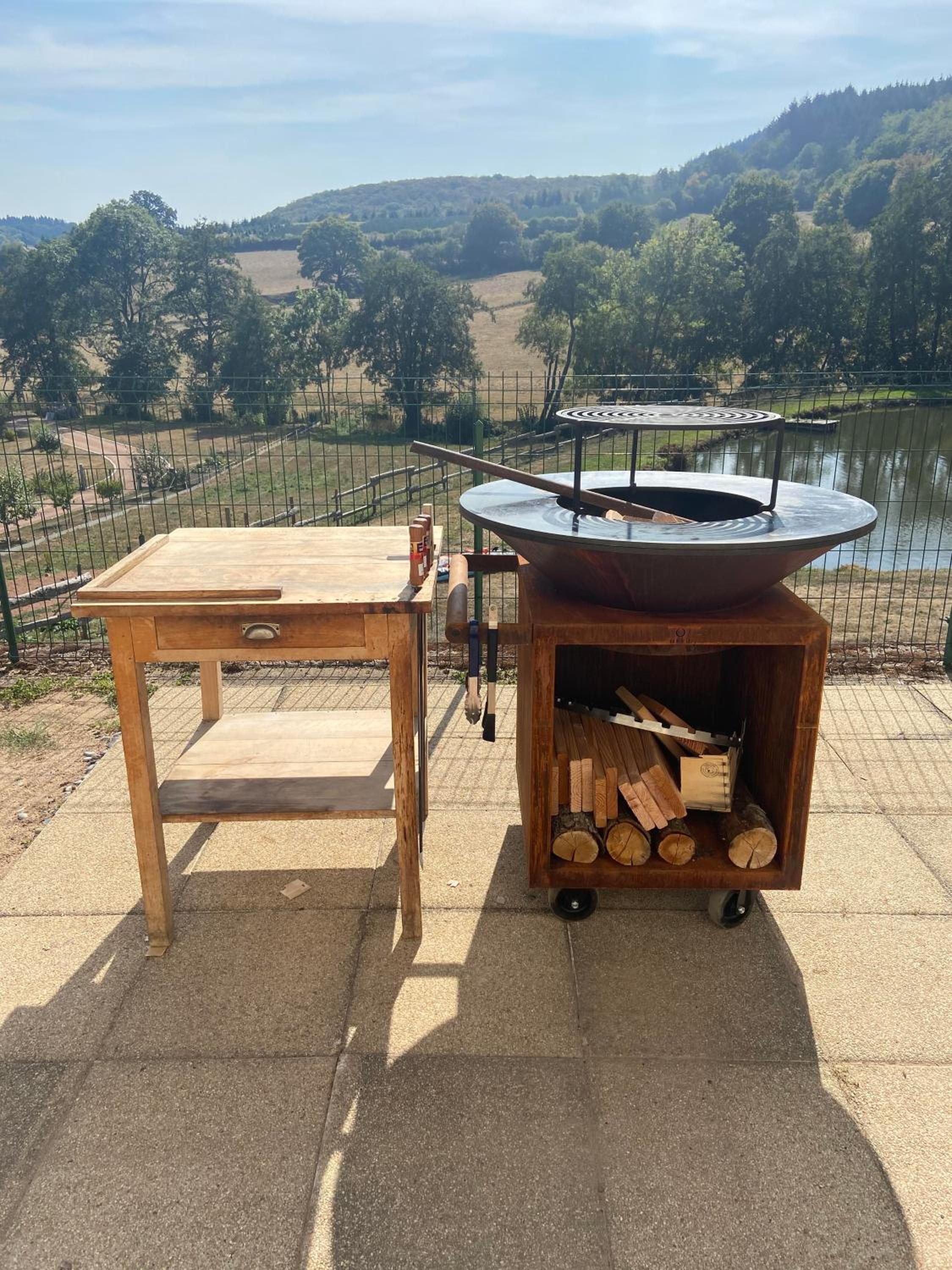 outdoor BBQ area