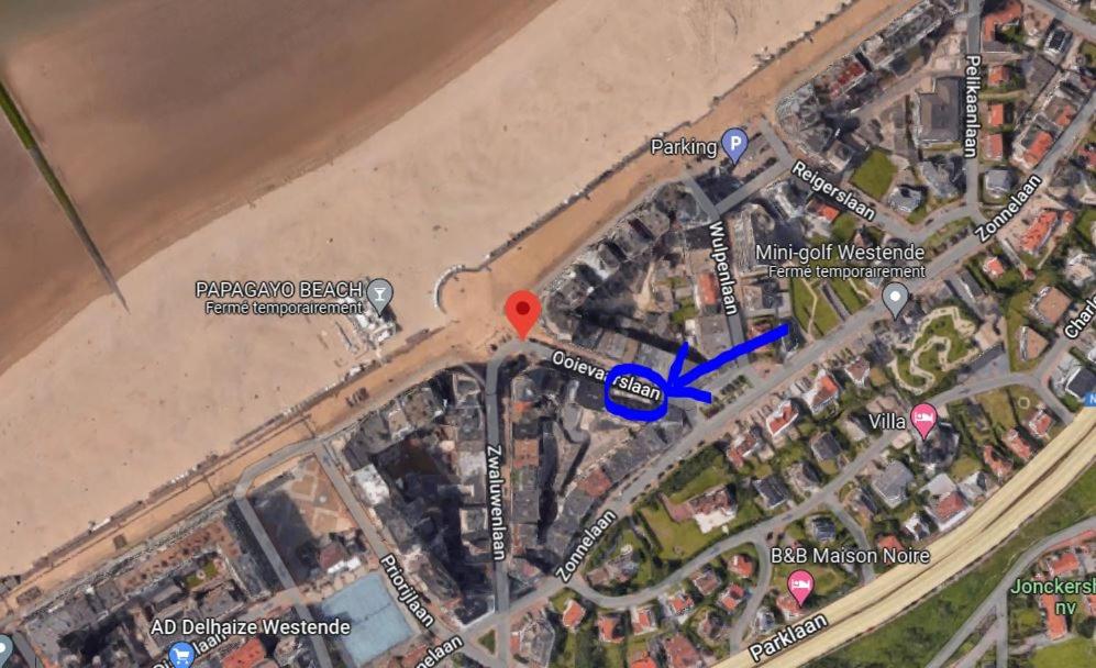 Appart sympa 6p avec garage et terrasse ensoleillée et spacieuse à 25m de la Mer Westende