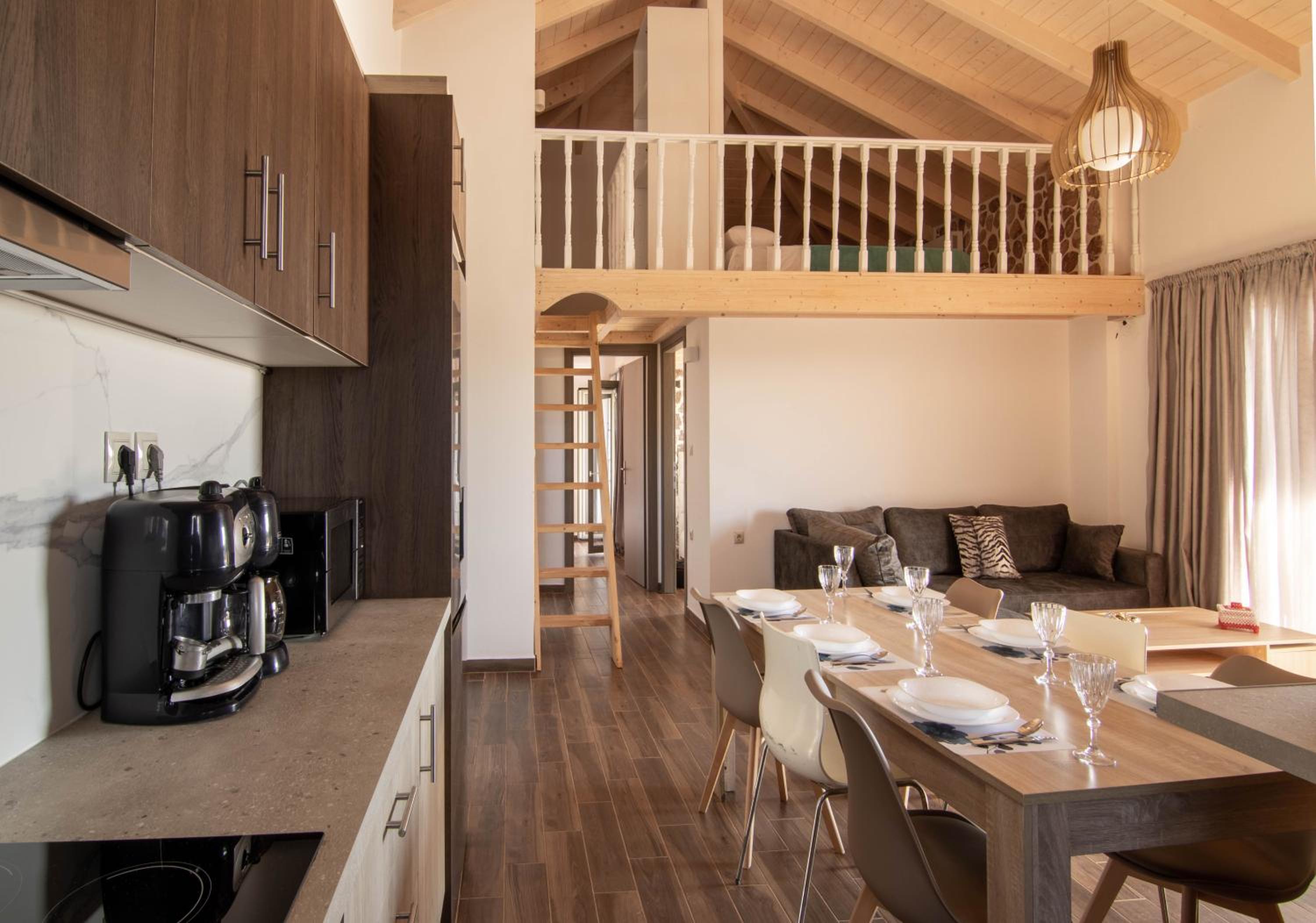 Leo's Red stone & White stone made villas, 2 villas with private pool in Karavados village