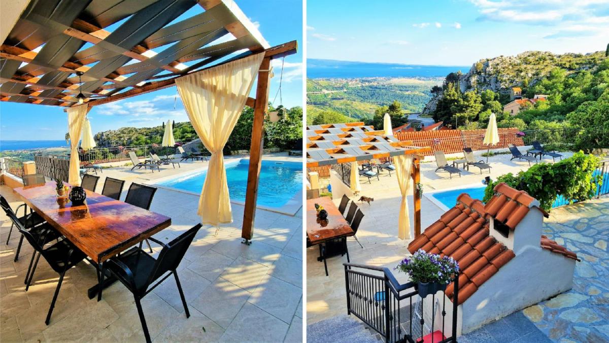 Holiday House Above with pool view 2