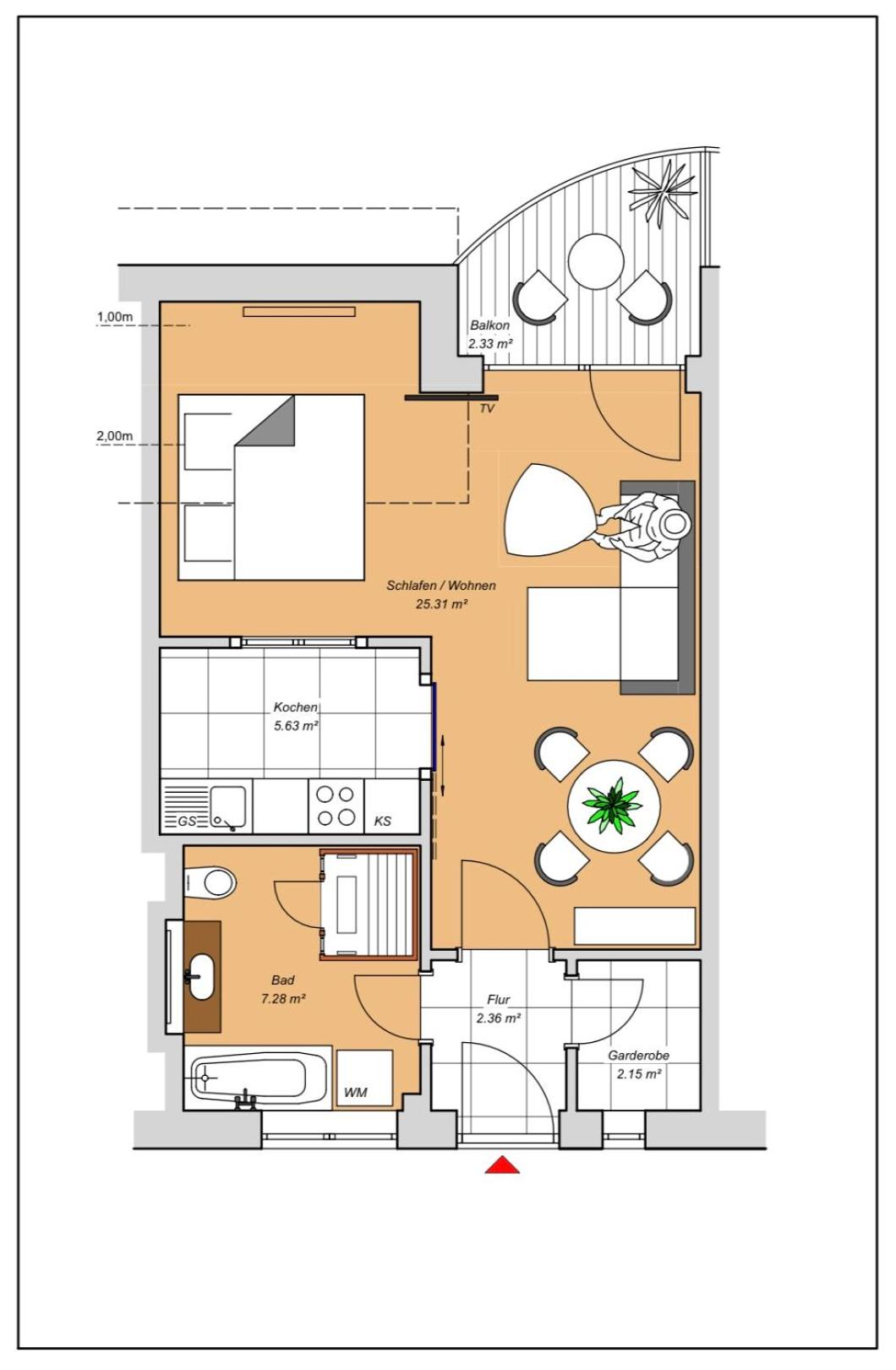 Modernes Appartment mit Sauna nahe Burg im Spreewald