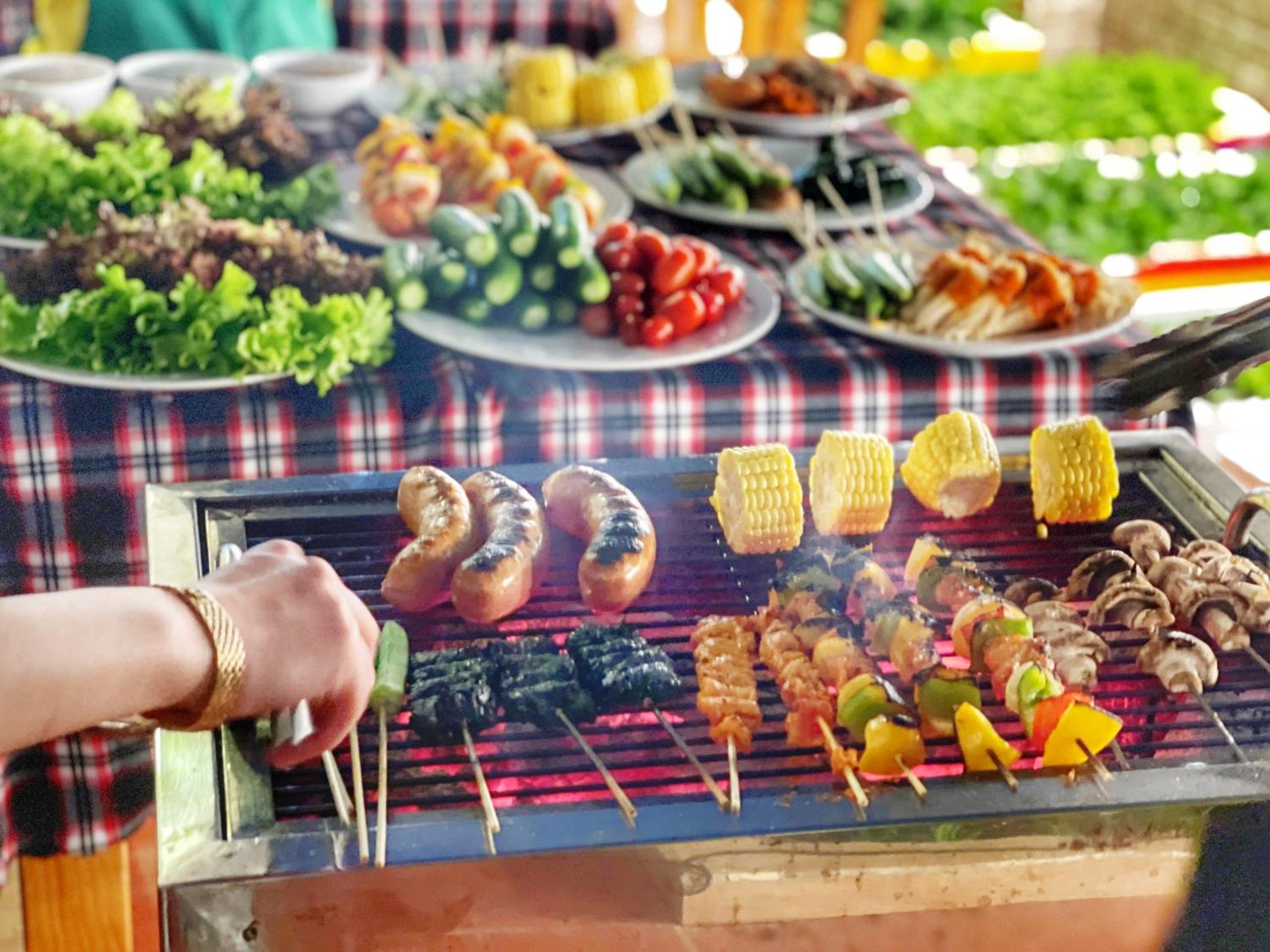 outdoor BBQ area