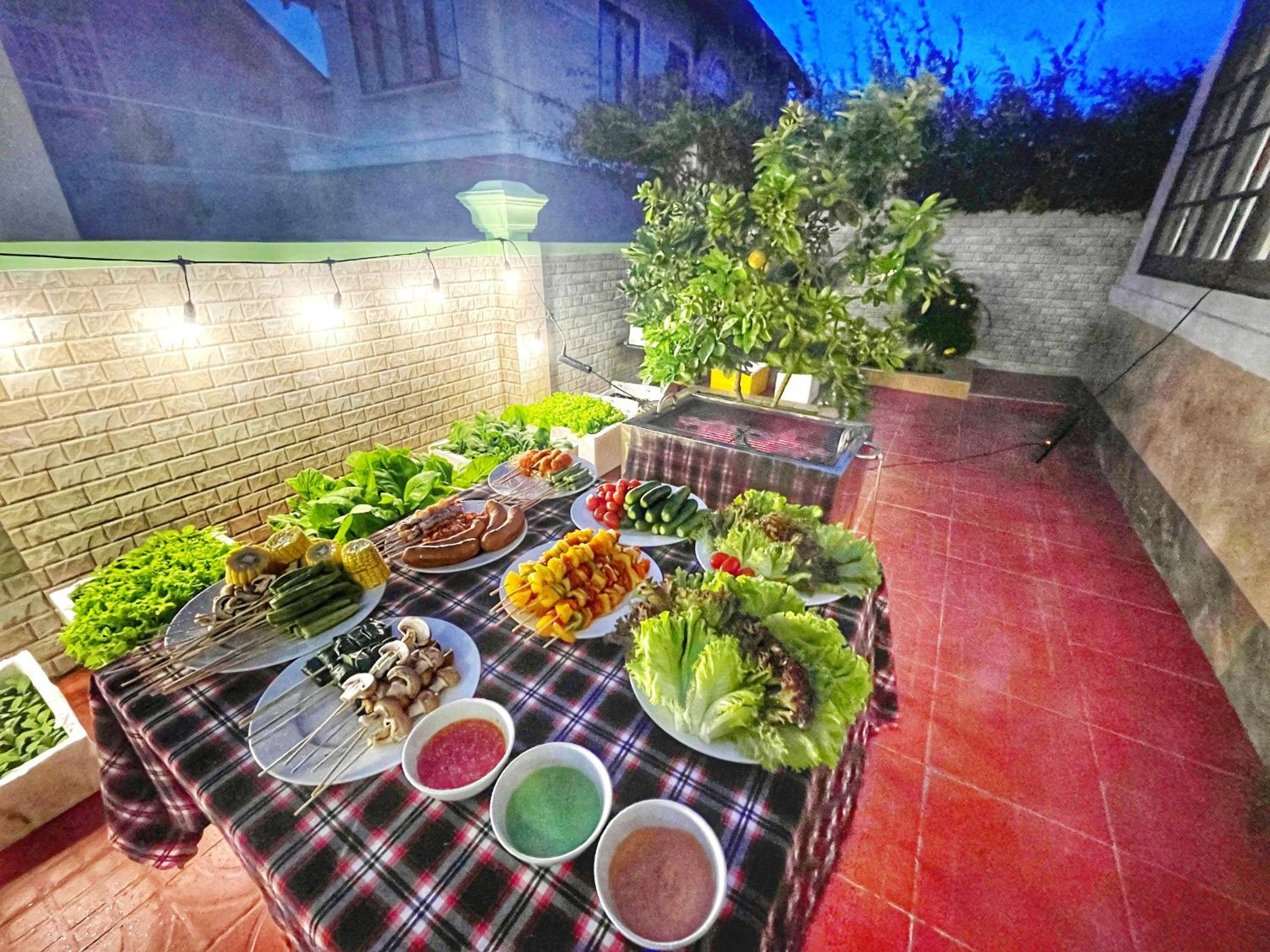 outdoor BBQ area