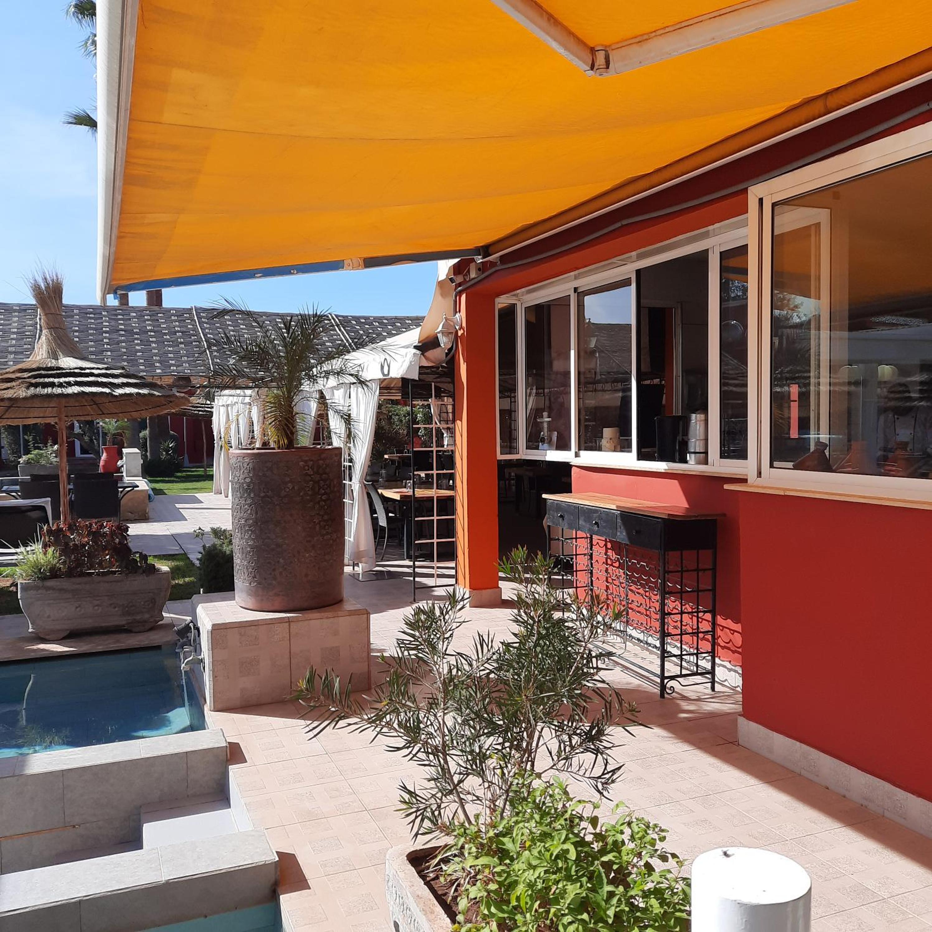 outdoor BBQ area
