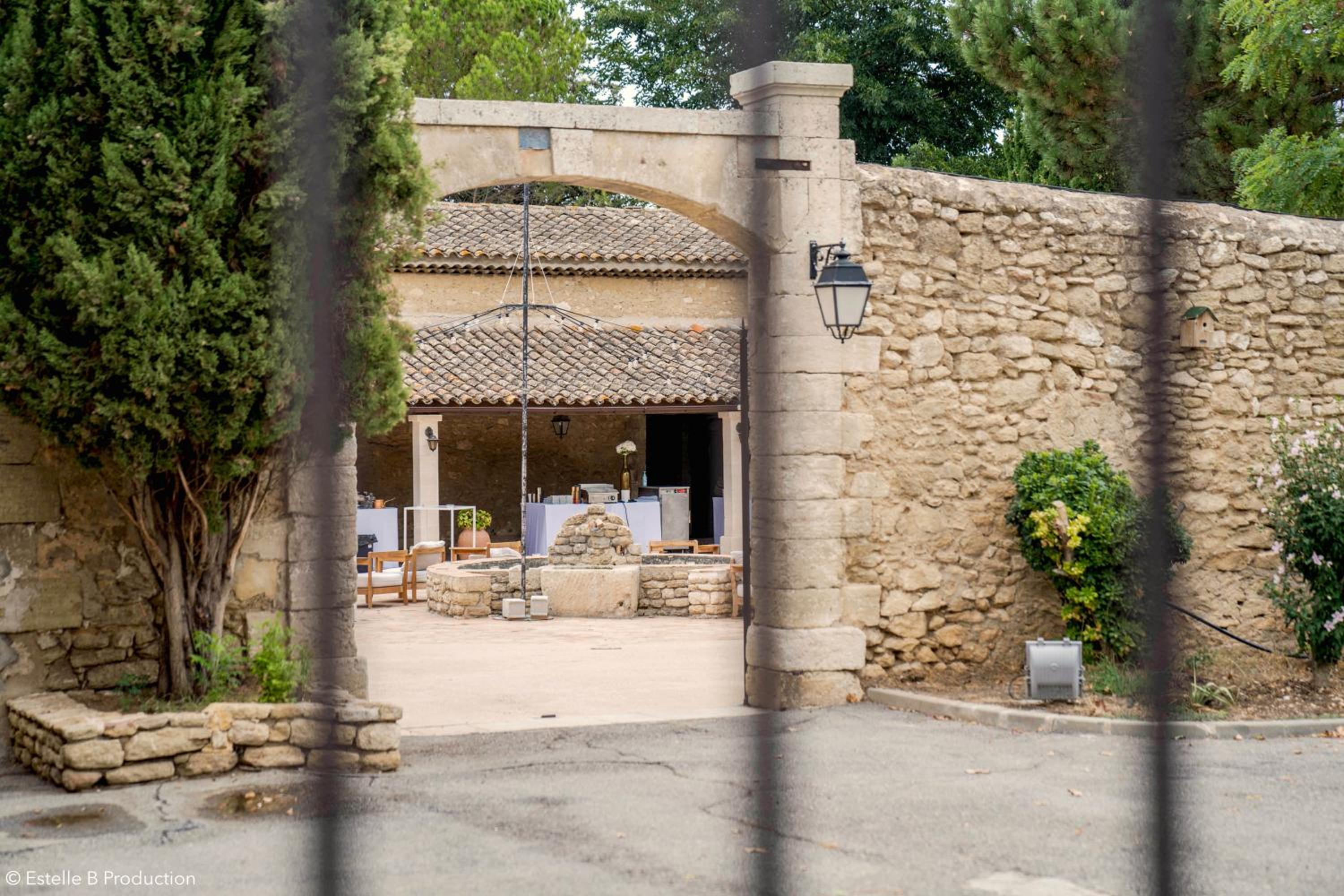 outdoor BBQ area