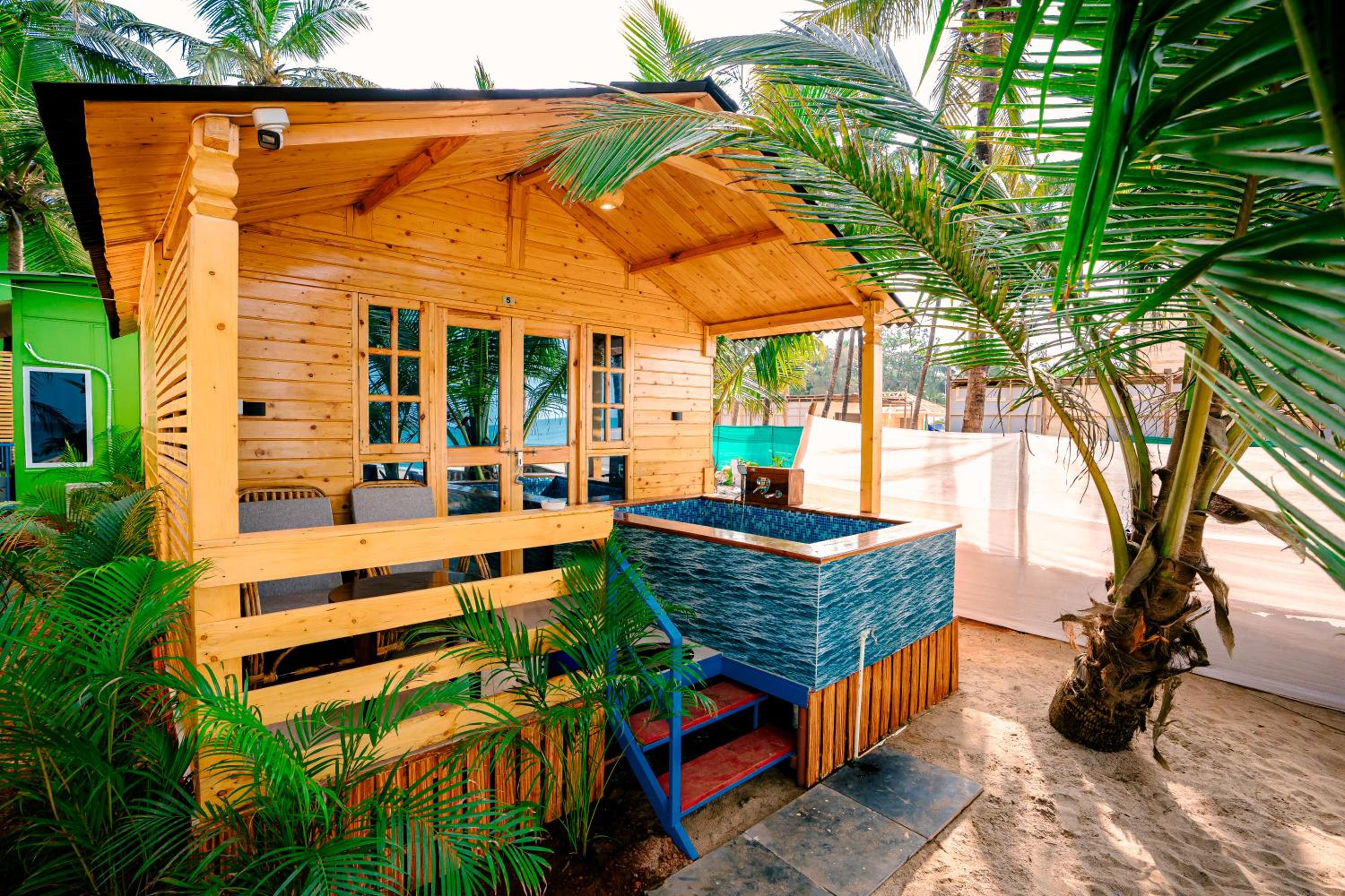 orange sky beach bungalow view 2