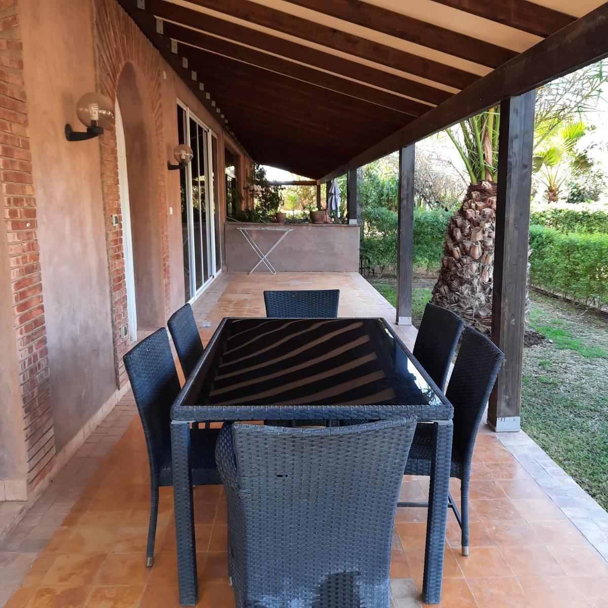 outdoor BBQ area