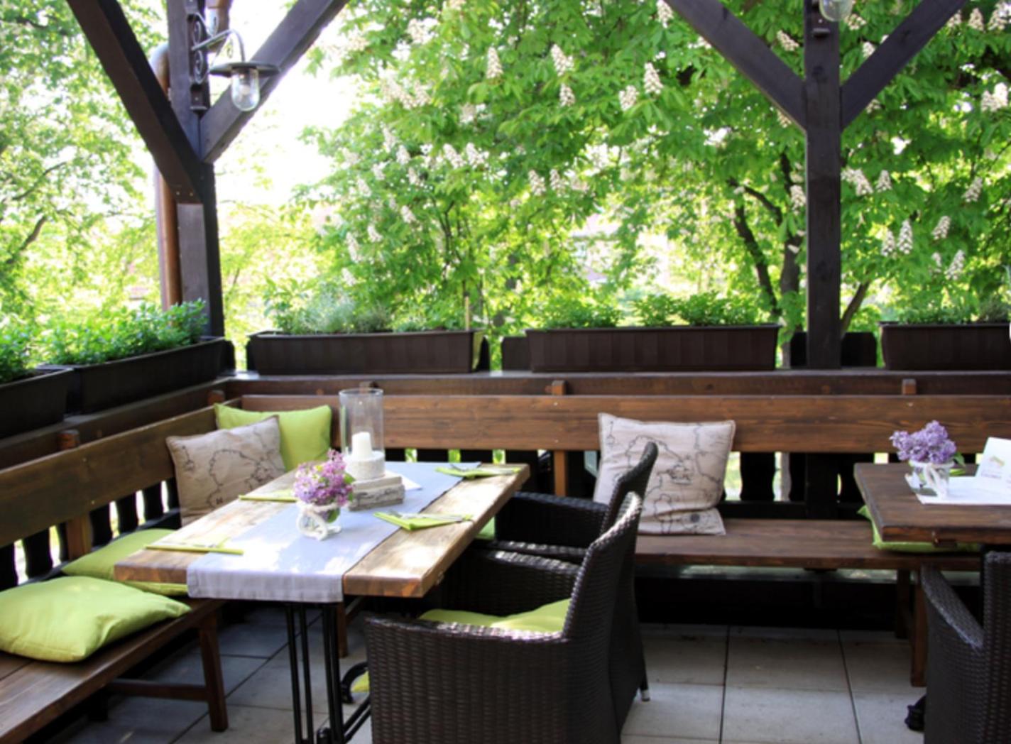 outdoor BBQ area