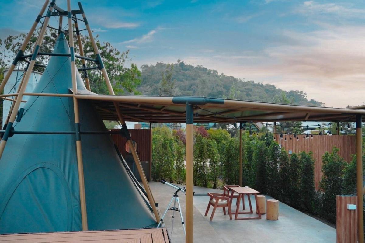 outdoor BBQ area