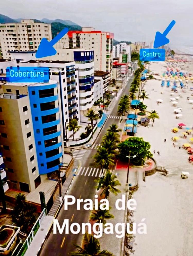 Cobertura Piscina Privativa frente e Vista Mar Centro Mongaguá