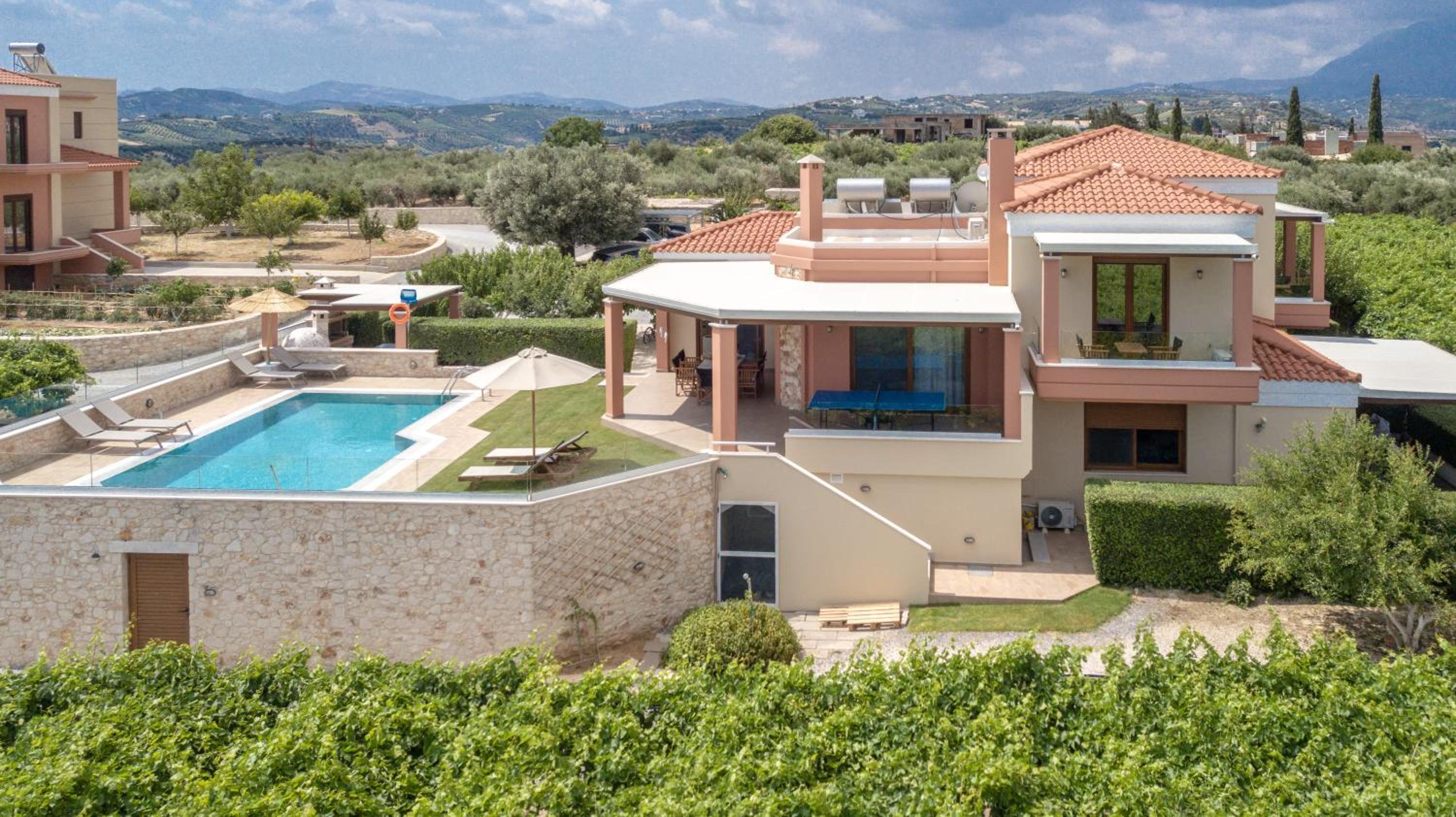 Cretan Vineyard Hill Villa 2 view 5