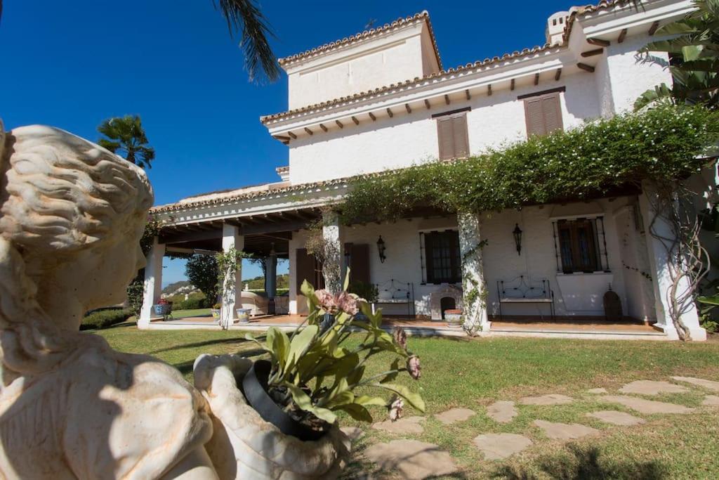 Andalusian villa on the sea and the bay of Malaga