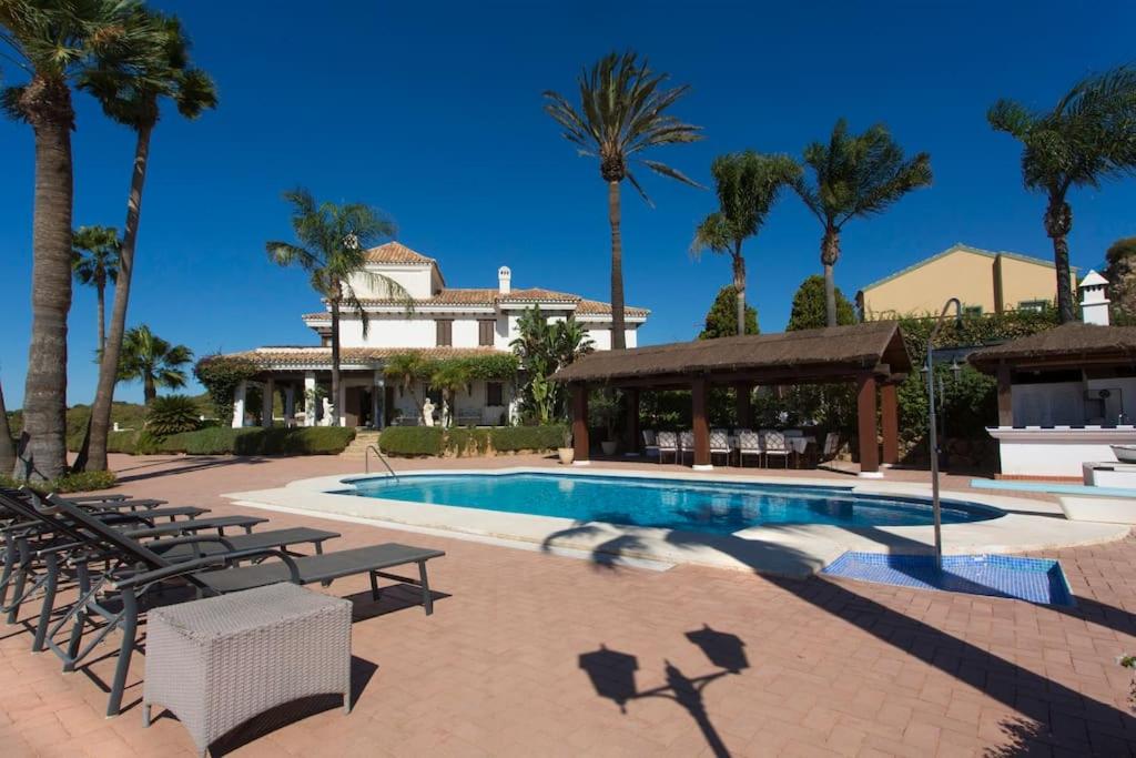Andalusian villa on the sea and the bay of Malaga