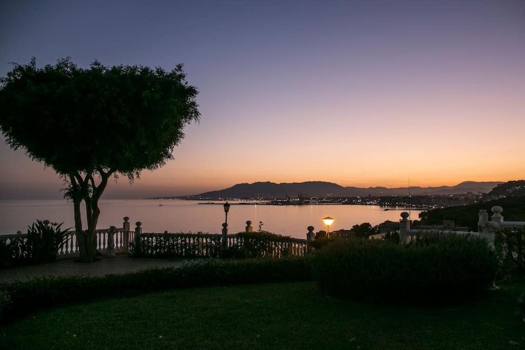Andalusian villa on the sea and the bay of Malaga