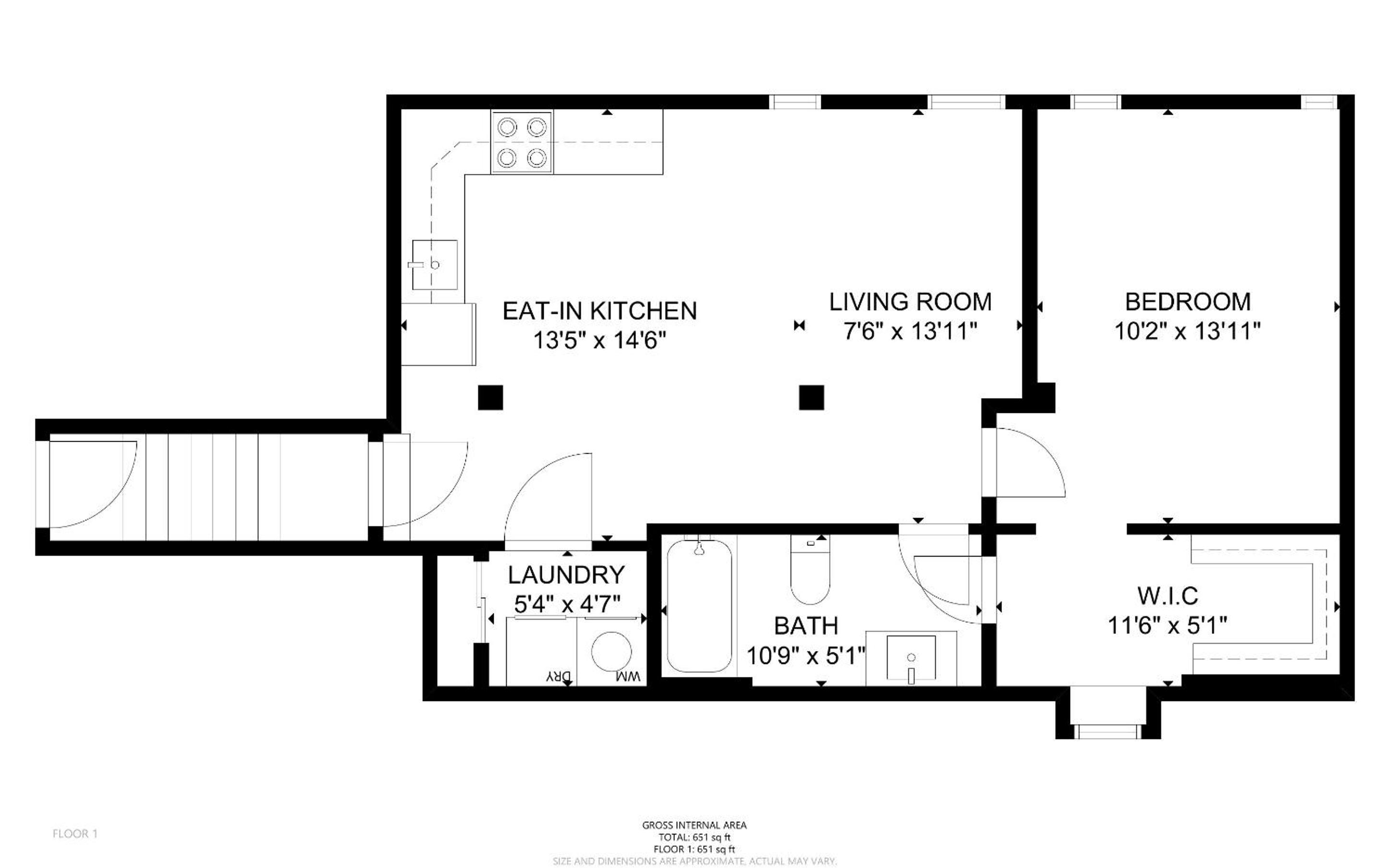 Basement with Full Kitchen and Near Downtown view 5