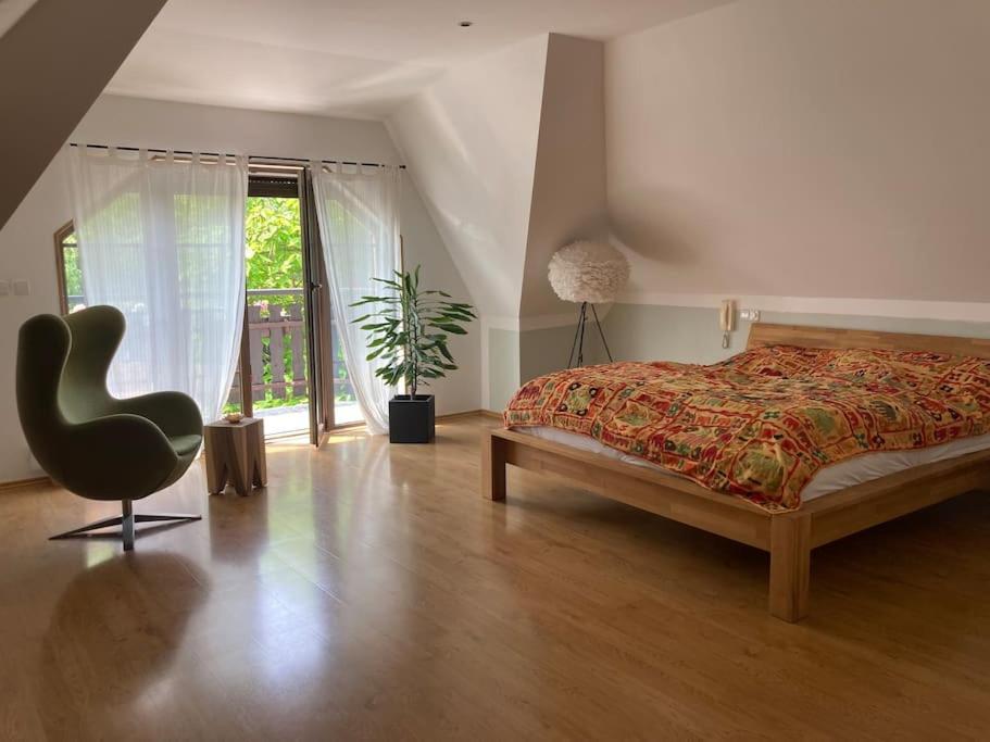 Spacious villa with an outdoor pool in Černošice