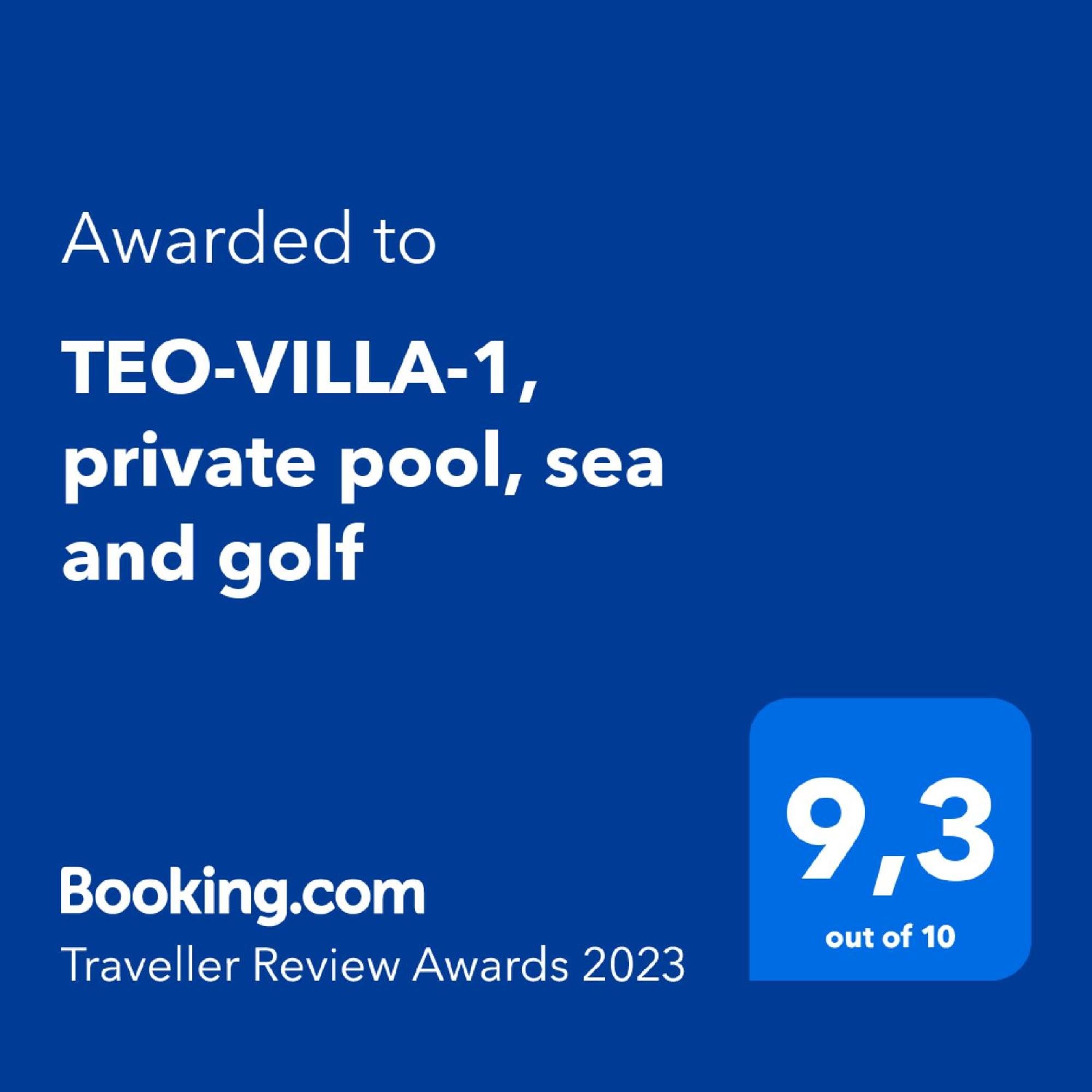 TEO-VILLA-1, private pool, sea and golf view 2