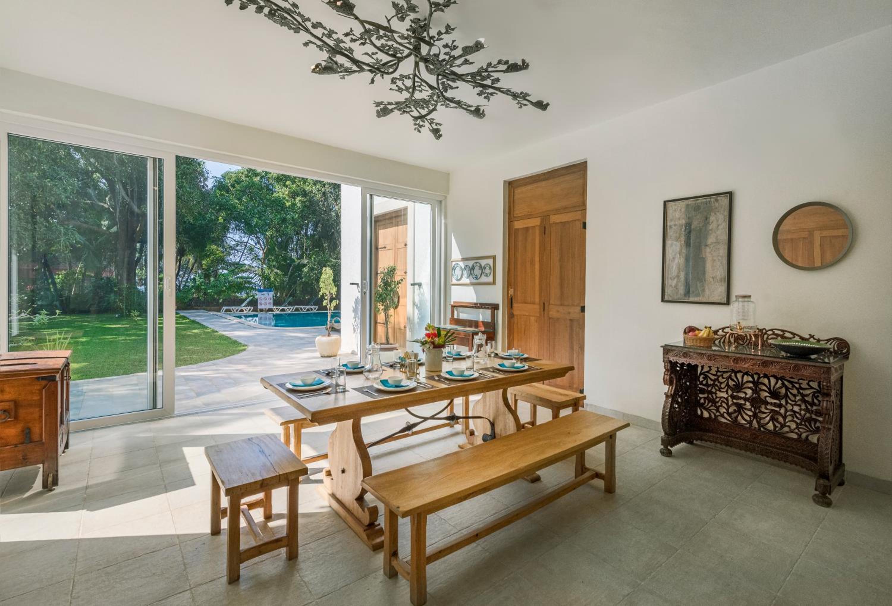 SaffronStays Hacienda by the Sea - 5BR Spanish-style pet & elder-friendly pool villa with lawns, beach access & BBQ nights view 4