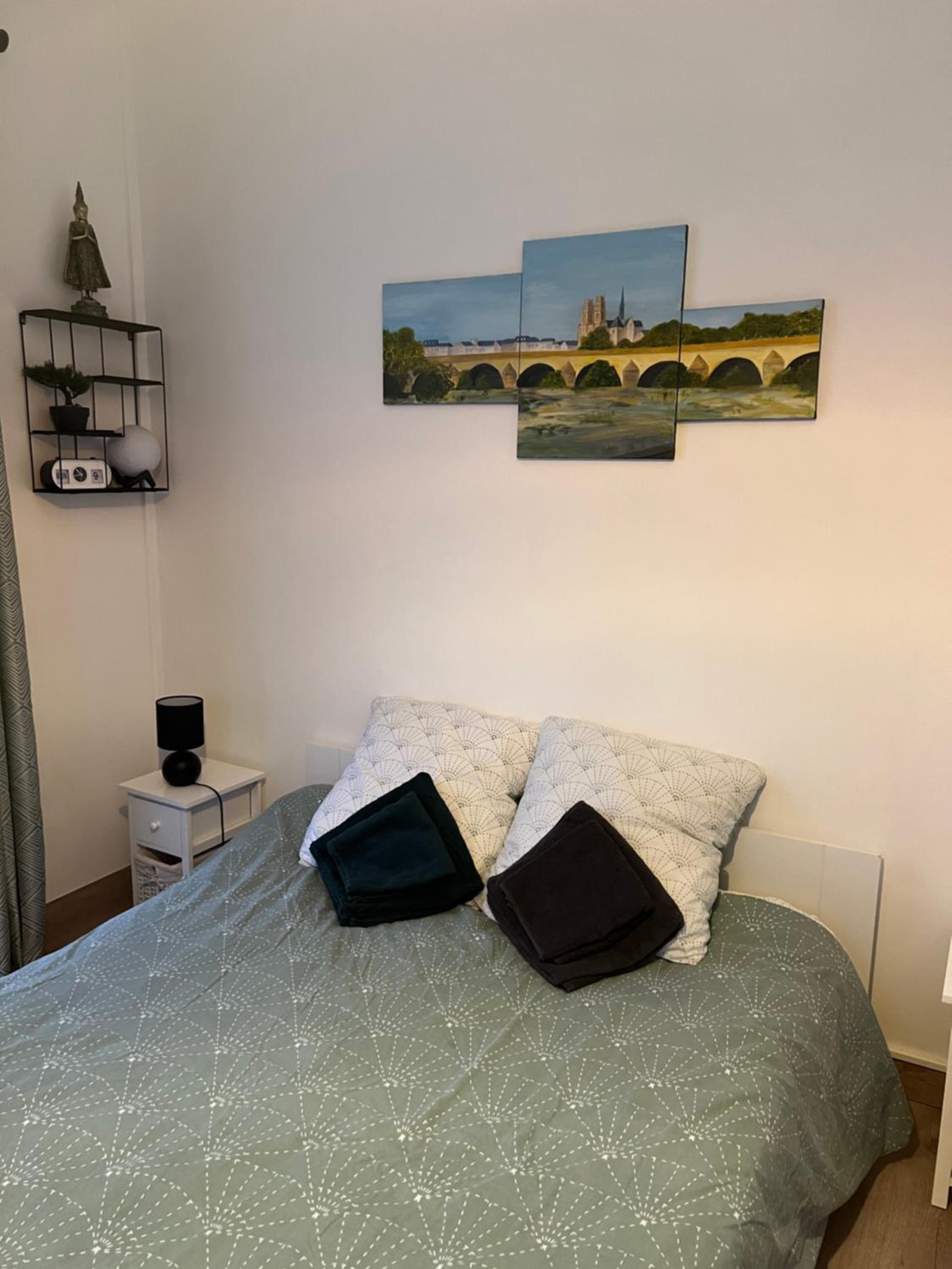 Cosy Loire, T2 neuf, front de Loire ,vue cathédrale,5min à pied centre ville et parking privé