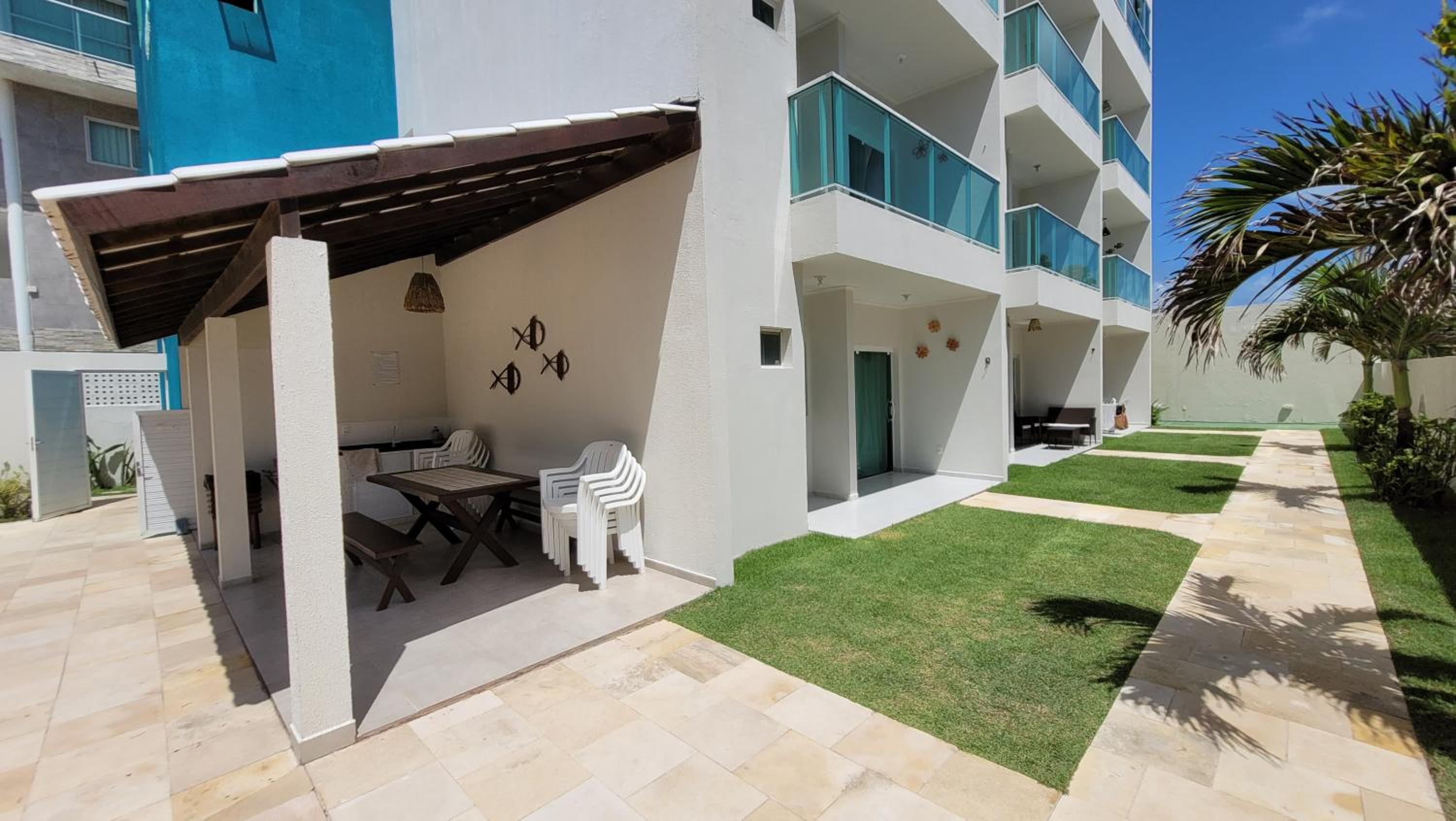 Flat beira mar a 30m do mar 200m das piscinas de Porto Mahalo Residence P-2-4e 6 pessoas