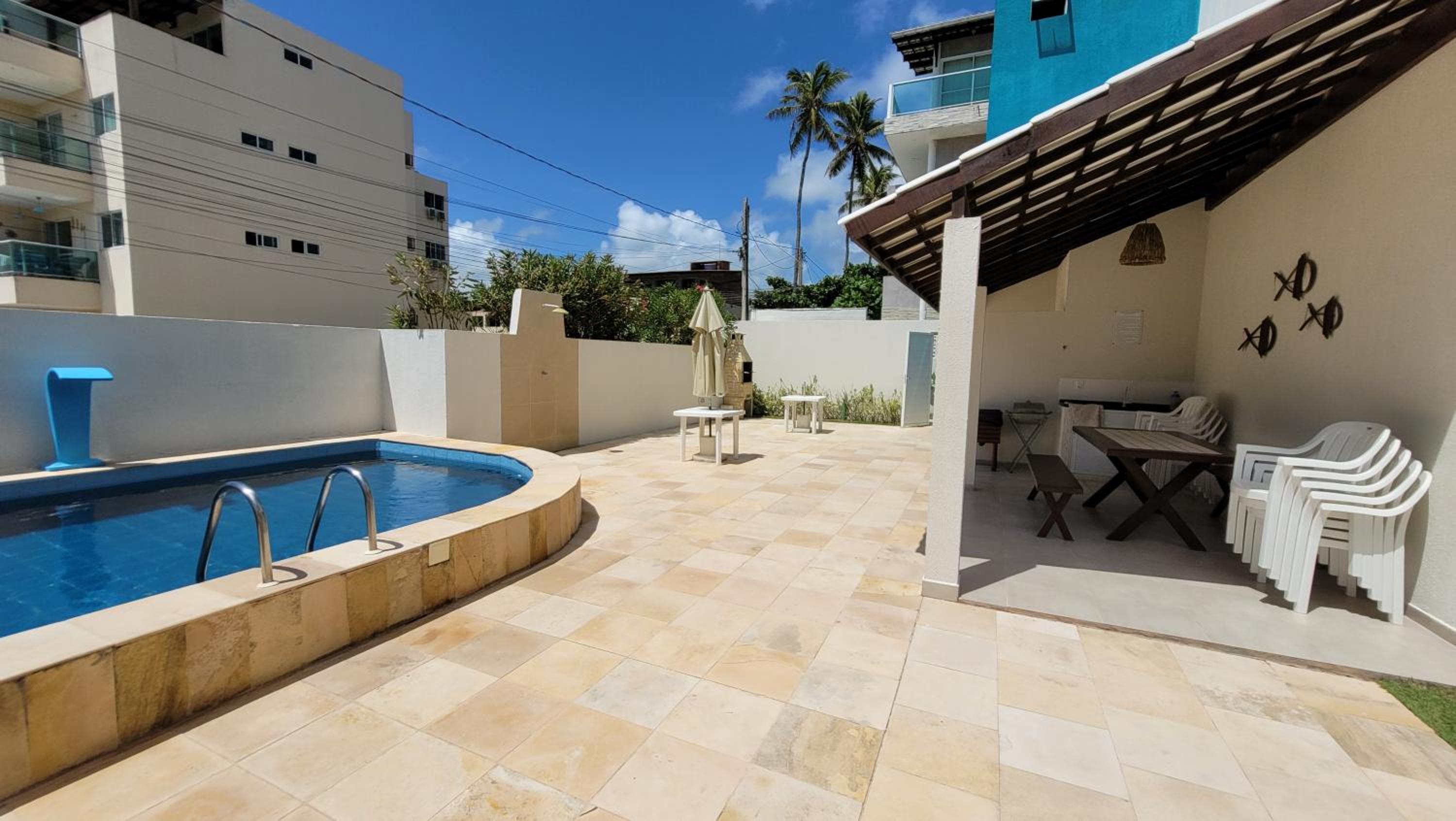 Flat beira mar a 30m do mar 200m das piscinas de Porto Mahalo Residence P-2-4e 6 pessoas