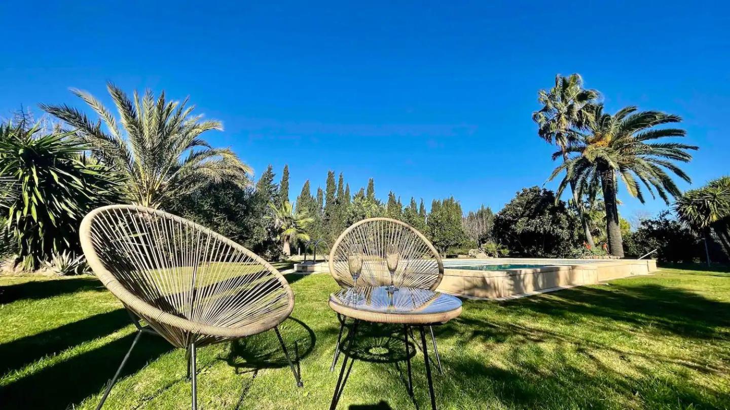 Son Jordi nou, beautiful villa near Alaro big swimming pool, BBQ mountain views 12people view 3