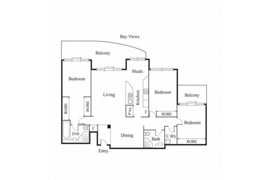 Amzing Ocean View Spacious Three Bedrooms Apartment Port Melbourne