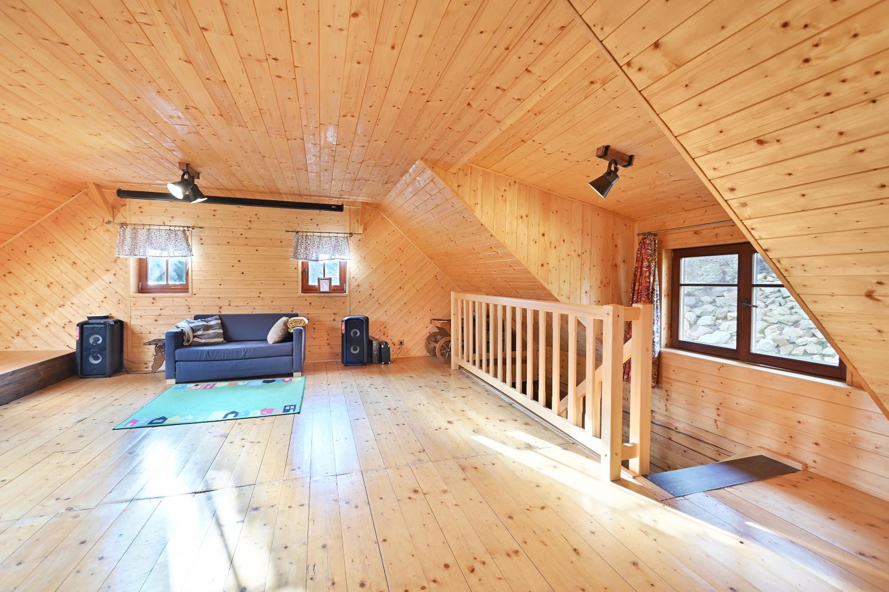 Wooden house in the heart of the Giant Mountains with own hill